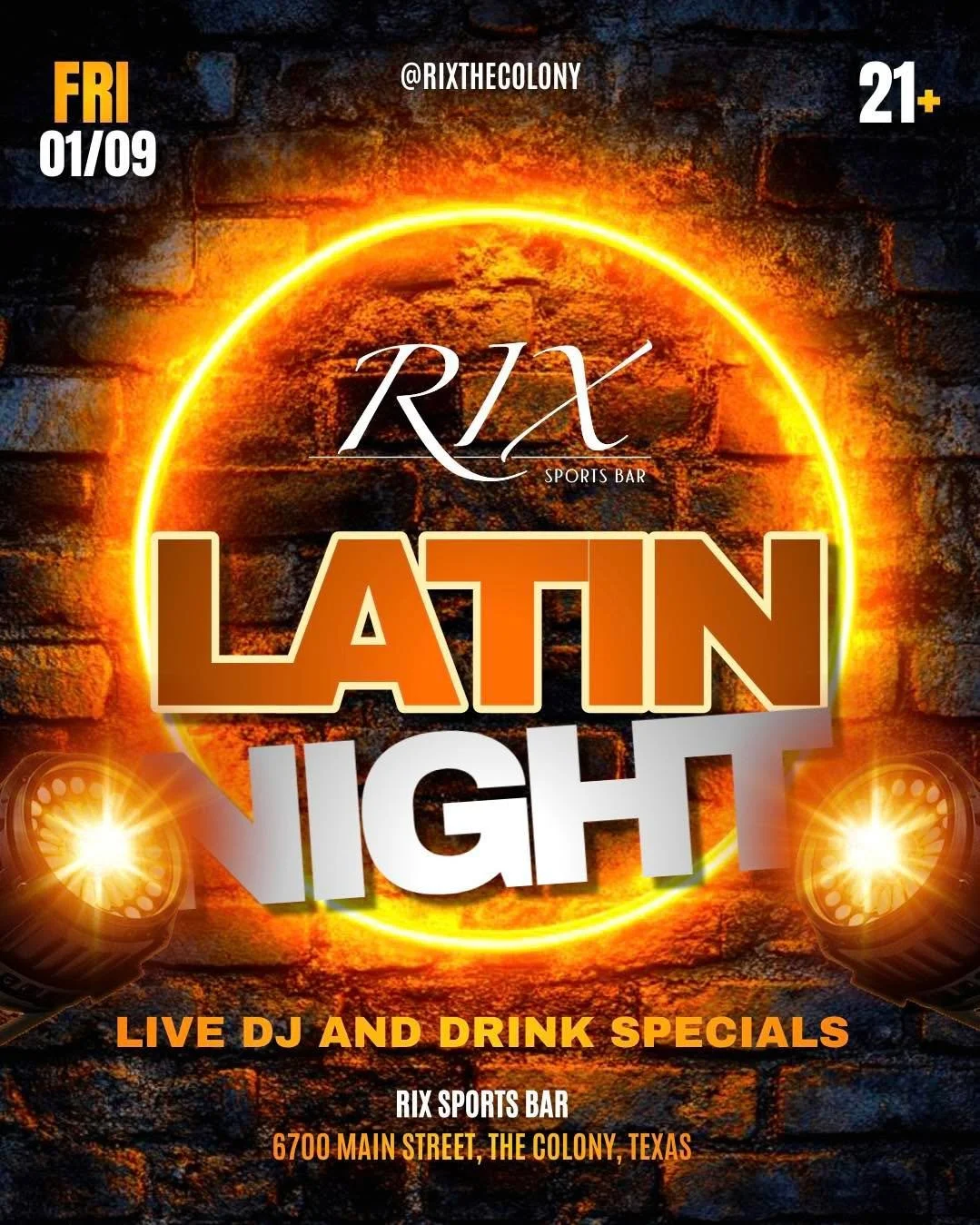 ❄️ Winter nights, hot vibes! Rix&rsquo;s January lineup is here:

🌶️ 1/9 Latin Night
Sizzling salsa beats and spicy cocktails to ignite the dance floor.

❄️ 1/10 Winter Wonderland Party
Frosty DJ mixes and snowy drink specials for that magical escap
