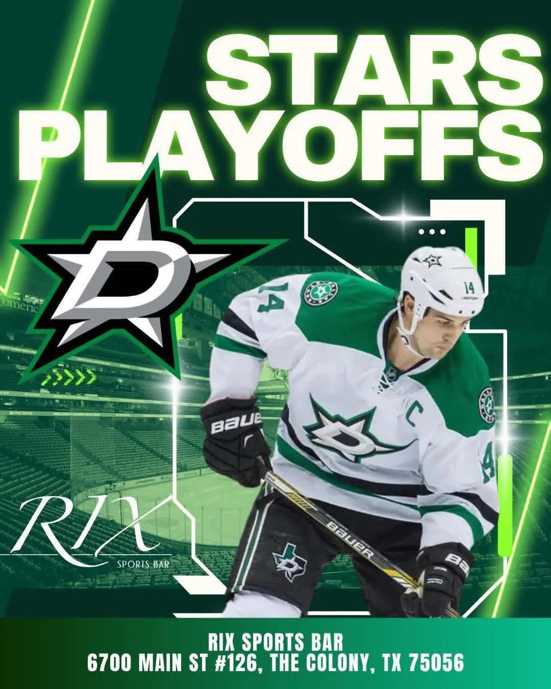 Game 4 energy 🔥 Stars vs Wild at 4:30PM. Pull up to Rix for the watch party! ⭐️🏒