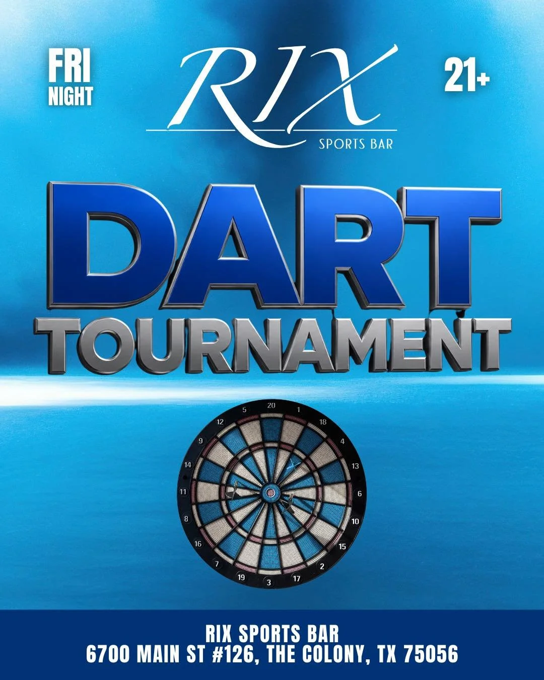 The darts are flying and the drinks are flowing. 🎯

$5 Fireball and $4 Blue Kazi specials tonight!

Ask about our dart tournaments!