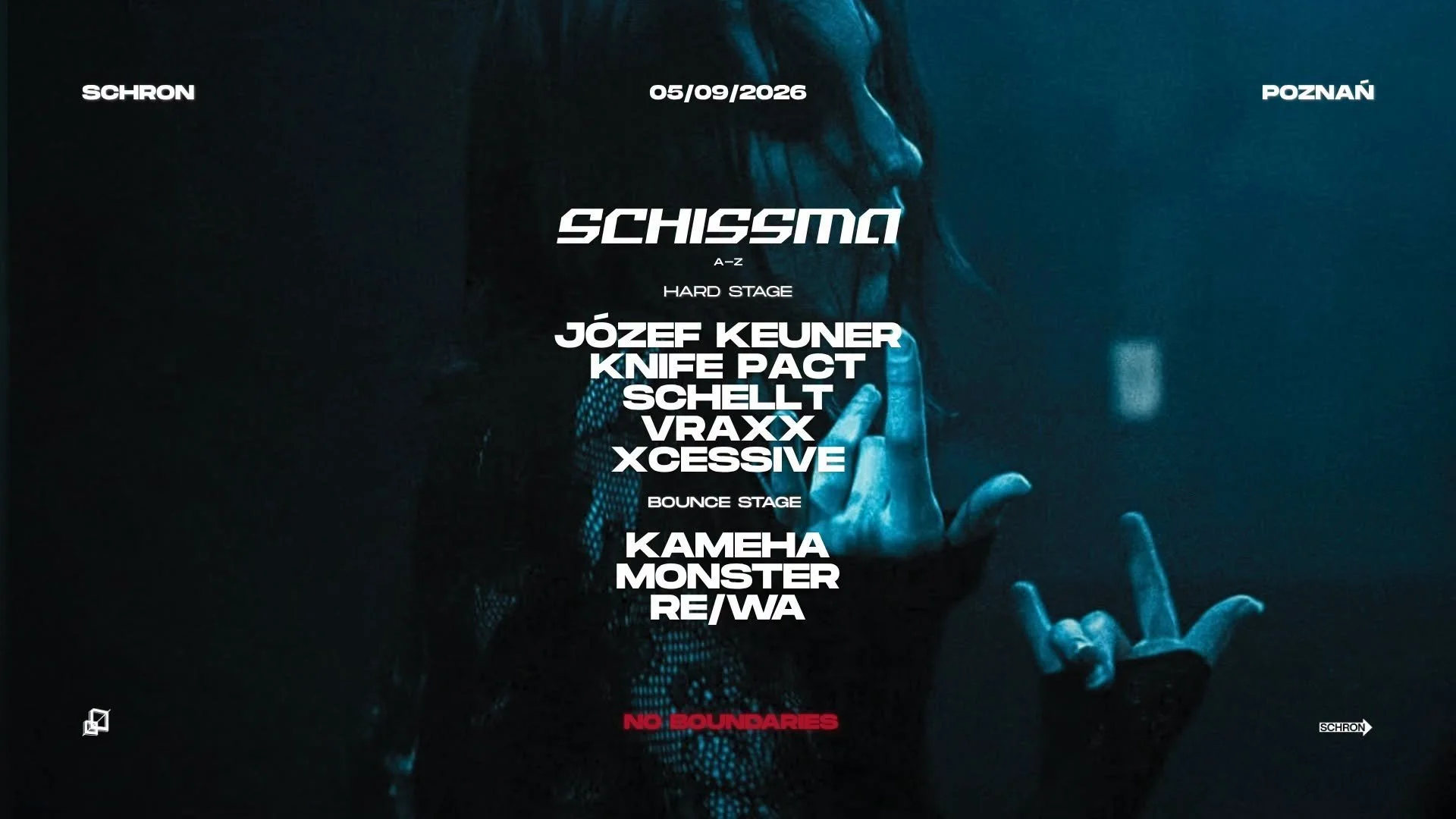 SCHISSMA: POZNAŃ (SCHRON) – 05.09.2026 | KNIFE PACT • JÓZEF KEUNER • SCHELLT • VRAXX • XCESSIVE • MONSTER • KAMEHA • RE/WA