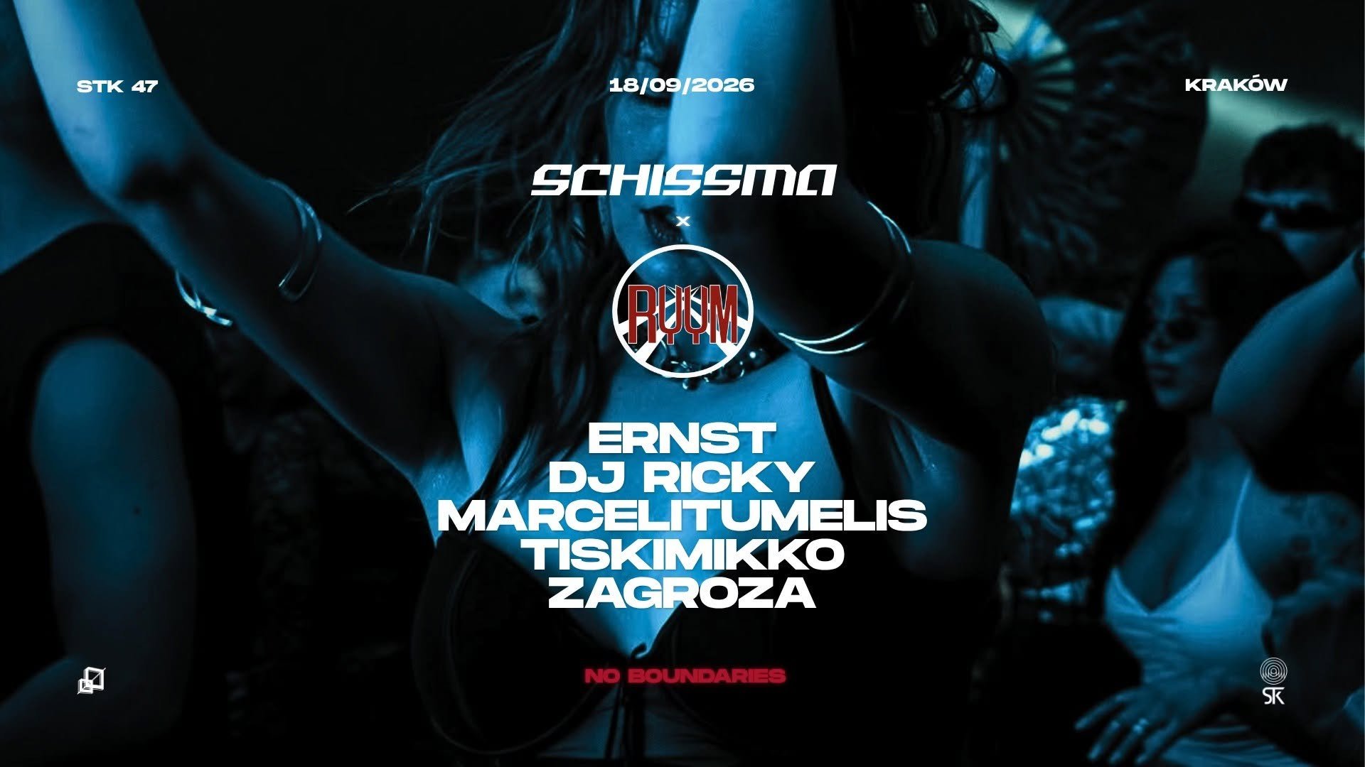 SCHISSMA x RYYM: KRAKÓW (STK WAREHOUSE) – 18.09.2026 | TISKIMIKKO • DJ RICKY • ZAGROZA • ERNST • MARCELITUMELIS