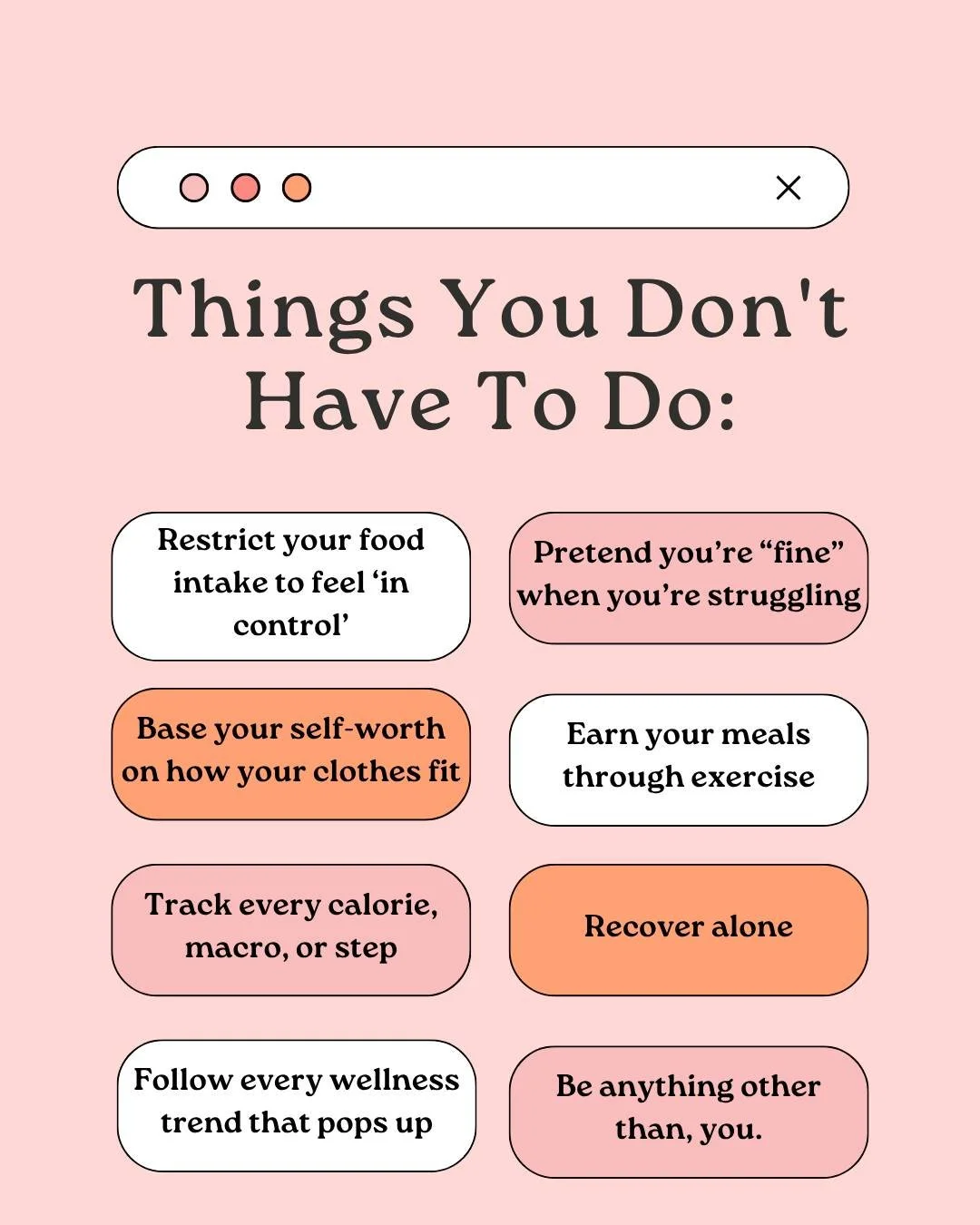 You get one beautiful life lovely people and you get to choose exactly how you live it, never forget that!

Soon you will realise your ED was never in control. That voice who constantly questions it, that quiet voice, well that is the one to listen t