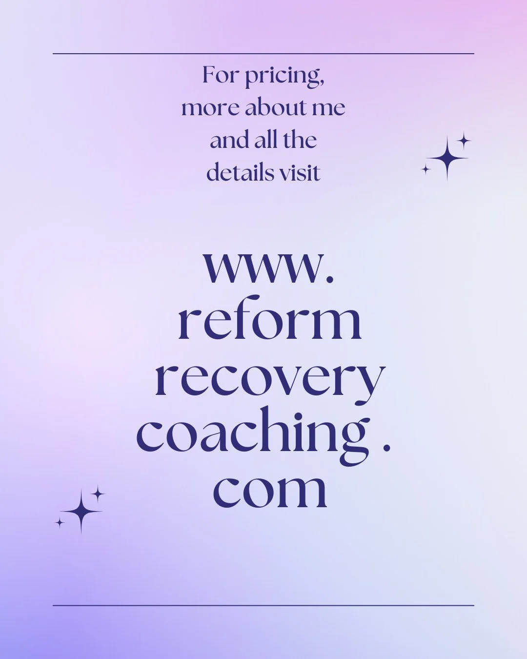 👆 For all the details Reform Recovery (pricing - FAQs - The Reform Methodology + more on my own story ✨ visit www.reformrecoverycoaching.com