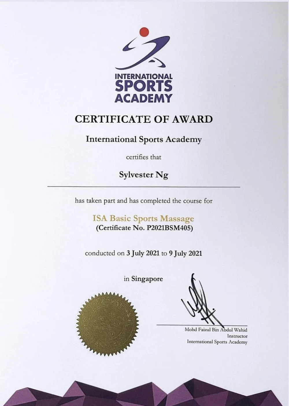 Certification