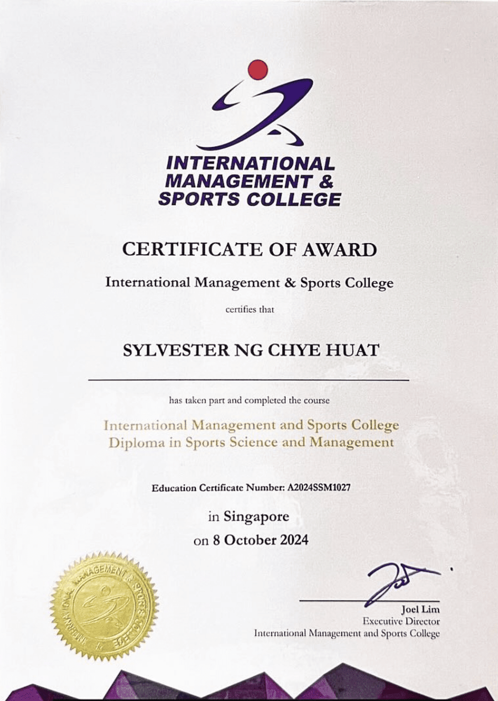 Certification