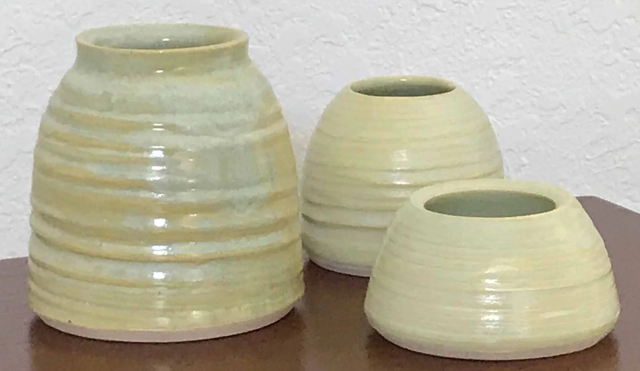 HAHiland- Three Pastel Yellow Blue Pots Set-1.jpg