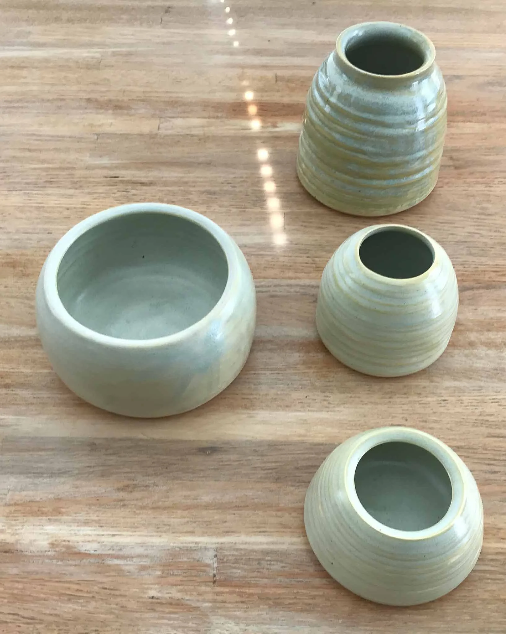 HAHiland- set ofThree Pastel Yellow Blue Pots-1.jpg