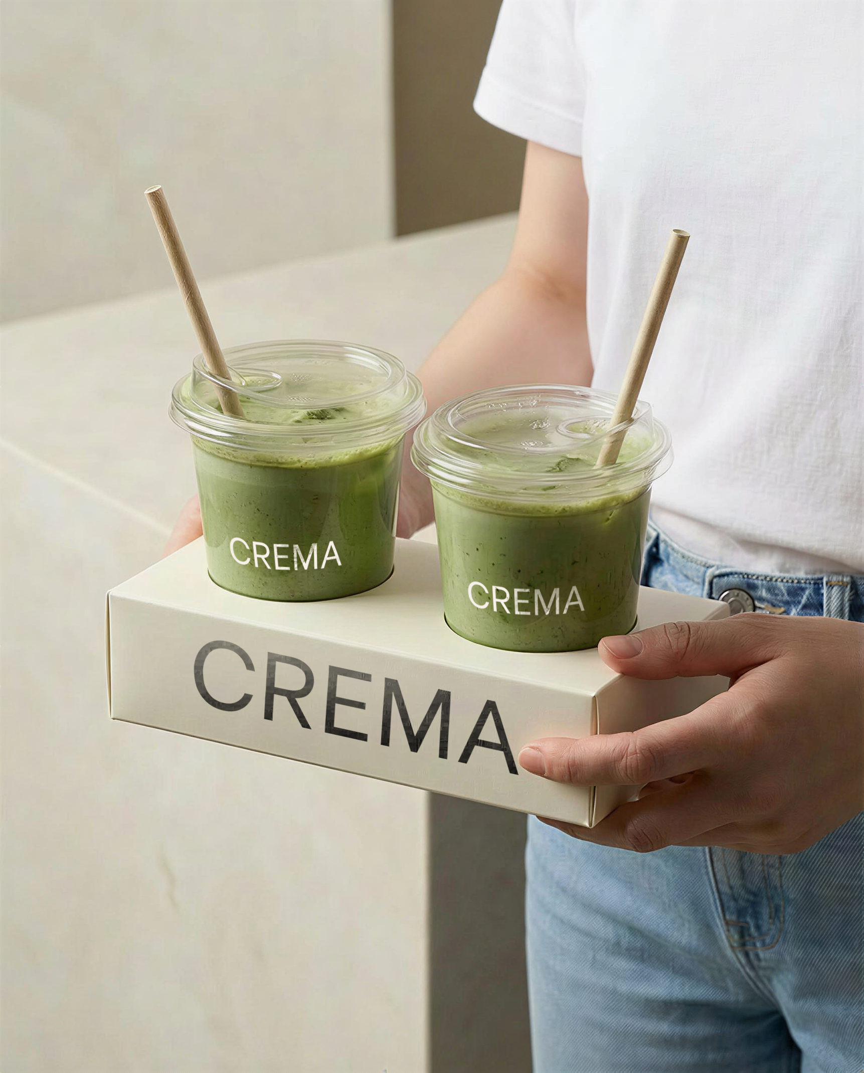 Crema | Takeaway Drinks Lifestyle Mockup