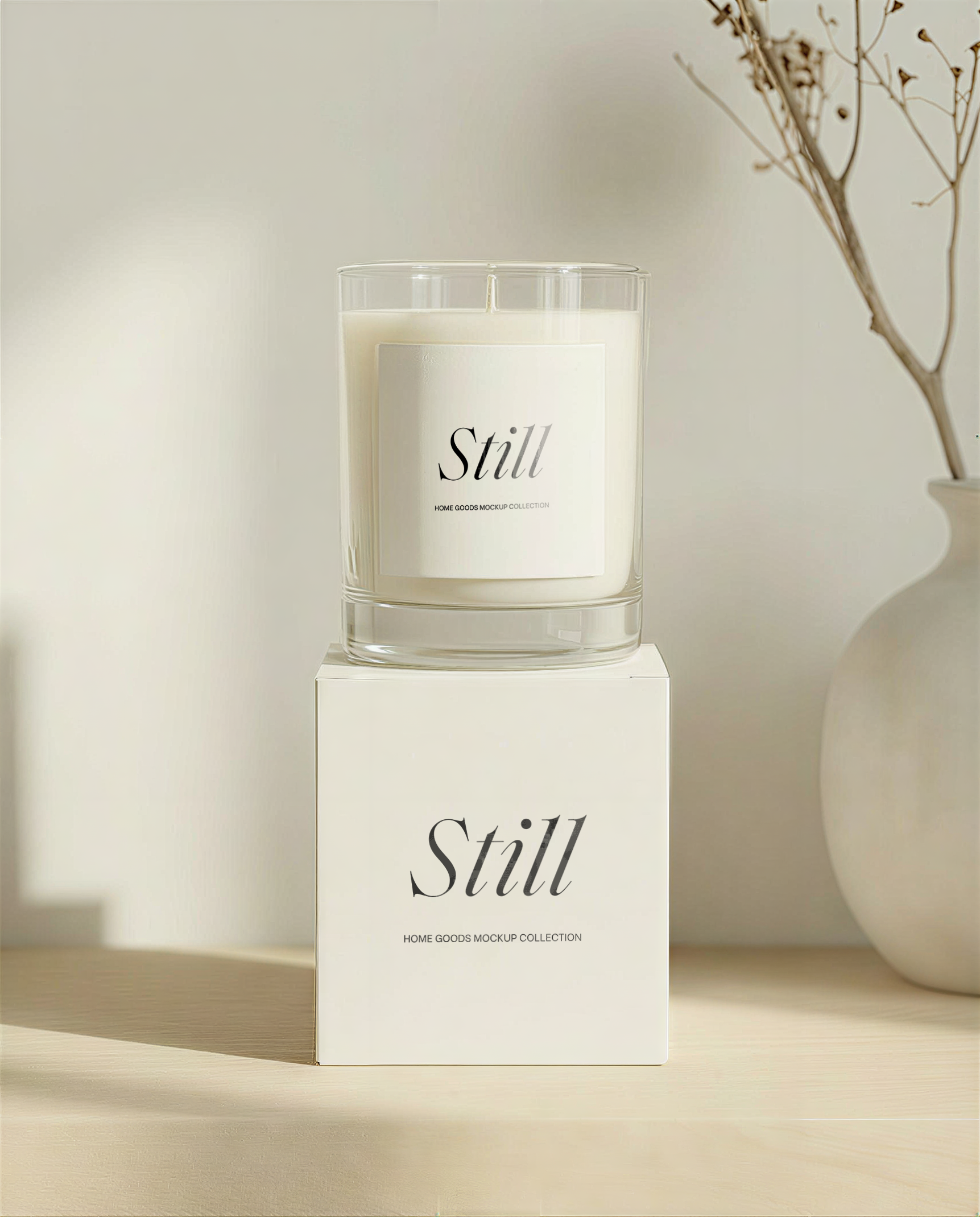 Still | Candle with Box Mockup