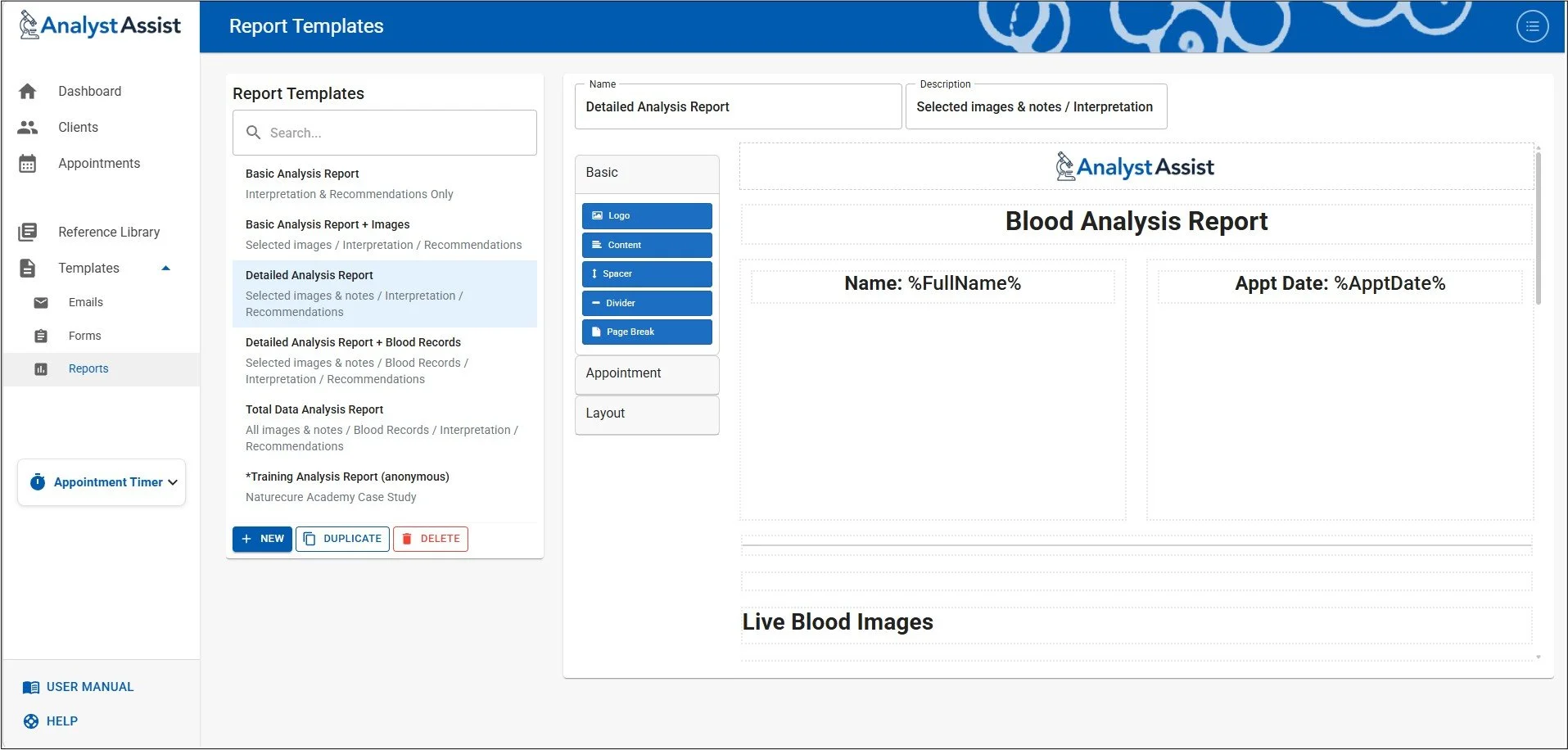 report template designer