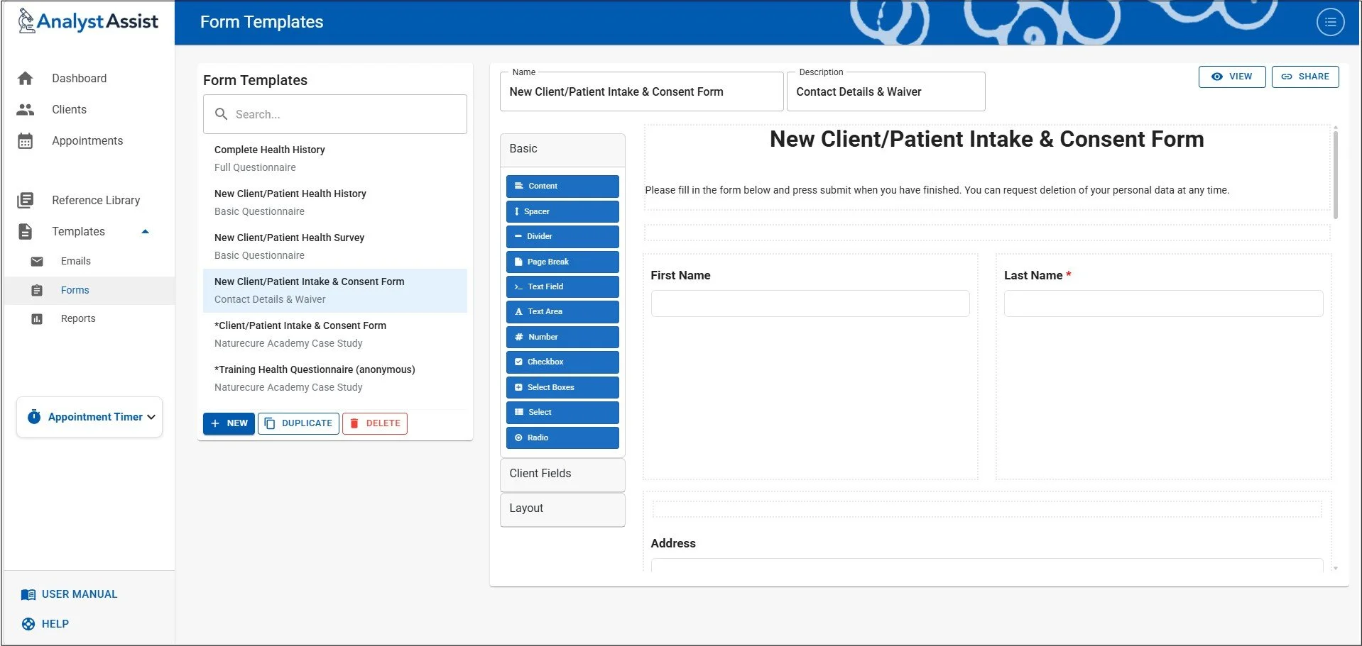 form template designer