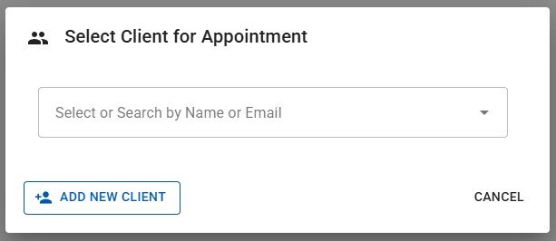 select client dialog
