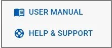help and support links