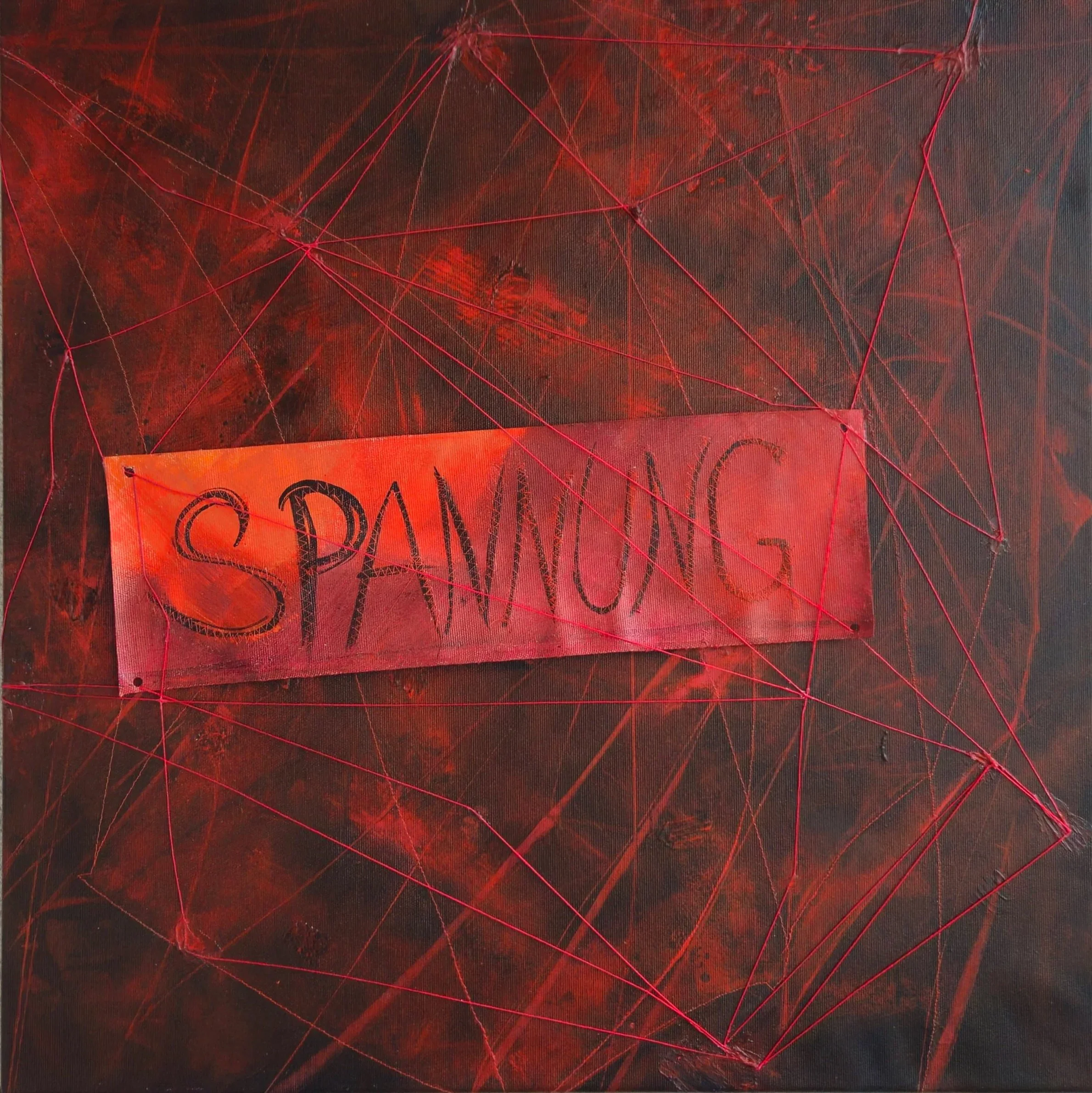 (Ent)spannung
Acryl und Baumwollschnur auf Leinwand
60 cm x 60 cm, 10/2025