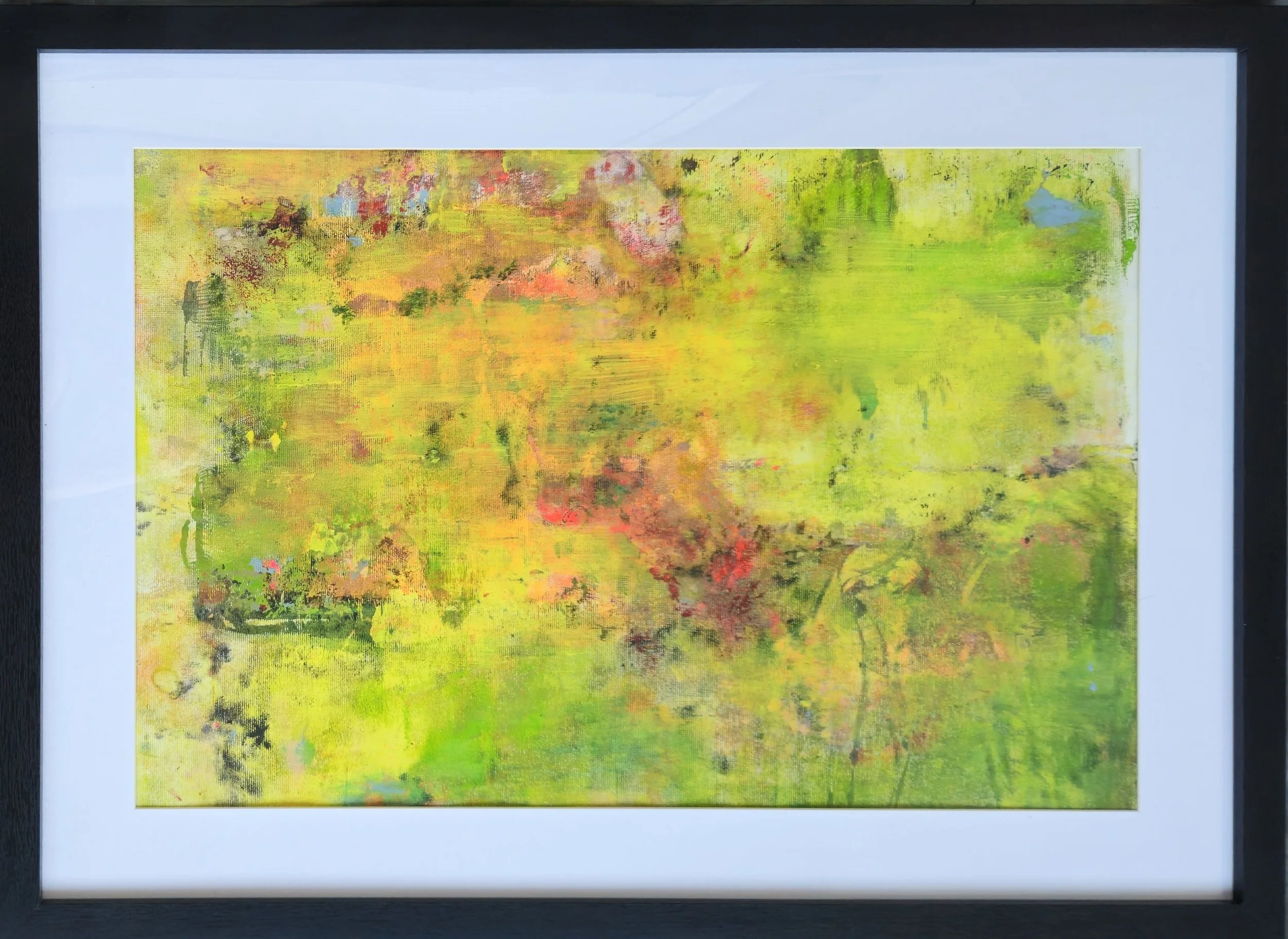 "Sommererwachen"
Acrylmalerei auf Leinwand 58 cm x 38 cm (Rahmen 53,5 cm x 74 cm), 07/2025