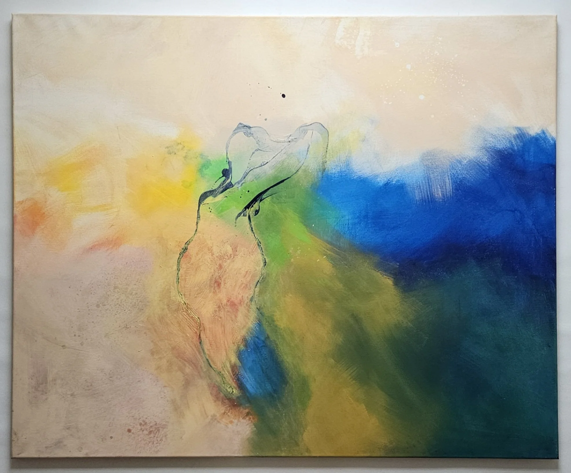 "Verschwommen bewegt"
Acryl auf Leinwand 90 x 110 cm, 03/2026