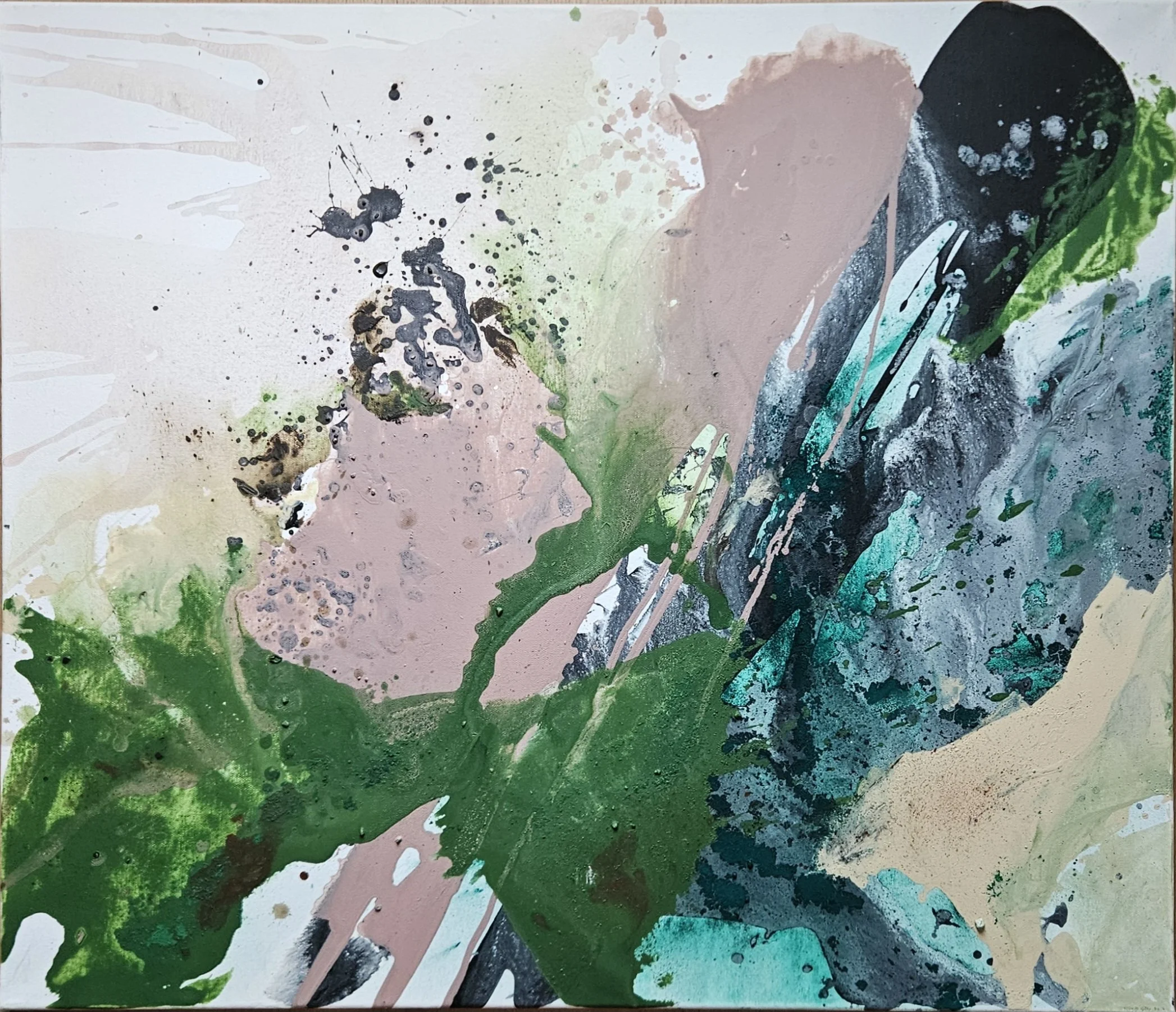 "Farbreflexe einer Landschaft II"
Acryl auf Leinwand 70 cm x 80 cm, 05/2026