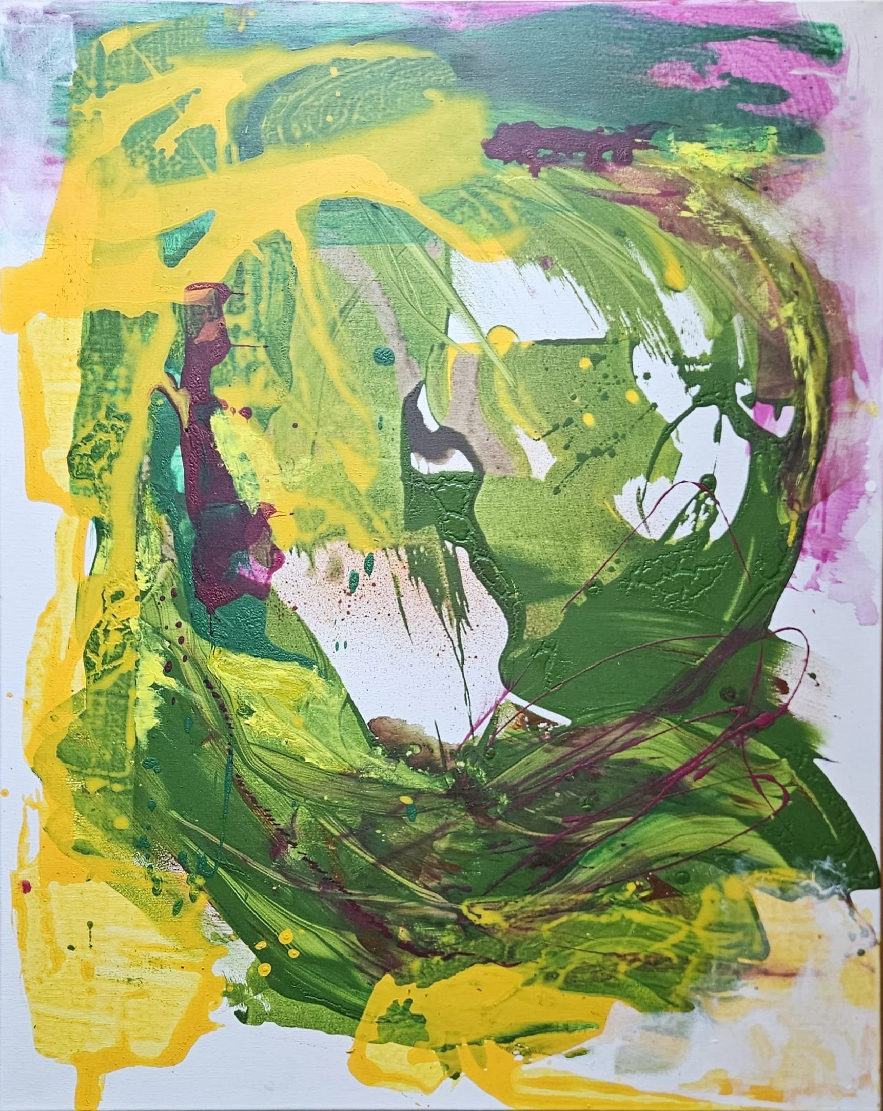 "Farbreflexe einer Landschaft I"
Acryl auf Leinwand 80 cm x 100 cm, 05/2026
Zugehöriges Gedicht: "Verbindung meiner Sinne"
