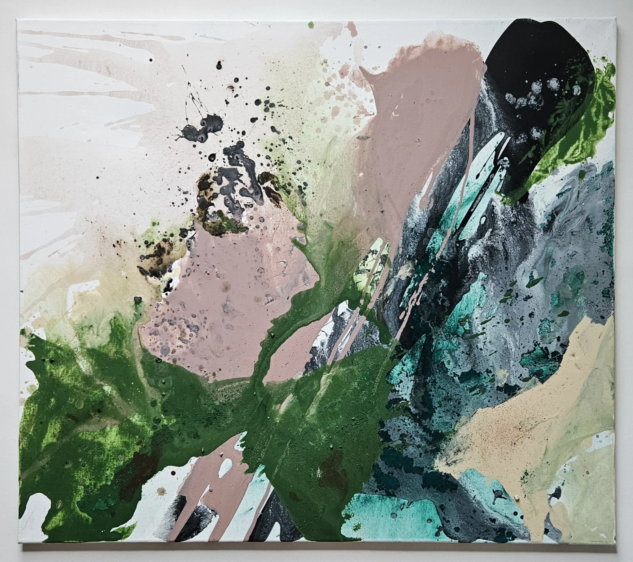 "Farbreflexe einer Landschaft II"
Acryl auf Leinwand 70 x 80 cm, 05/2026
