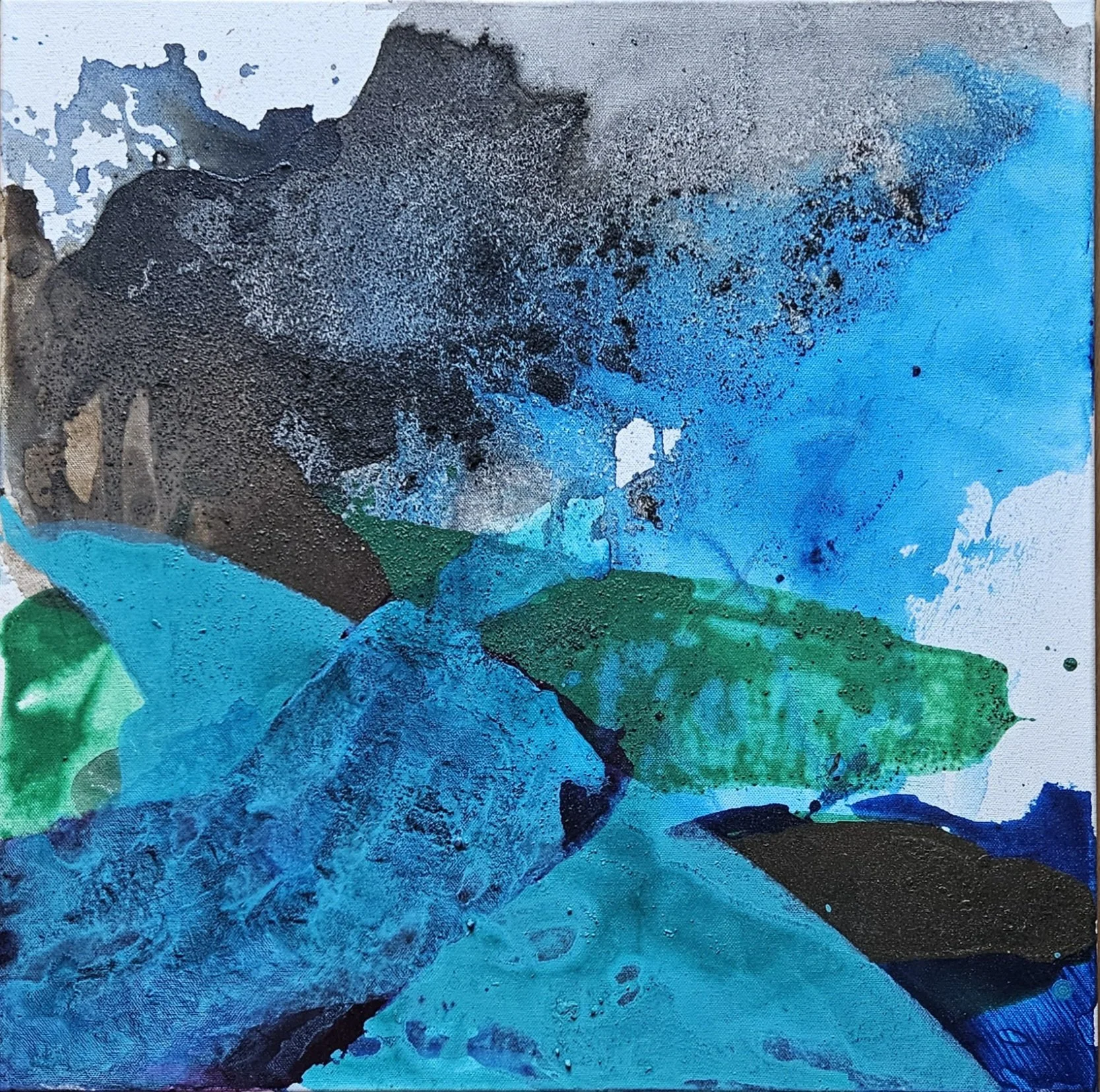 "Farbreflexe einer Landschaft IV"
Acryl auf Leinwand 50 cm x 50 cm, 05/2026
