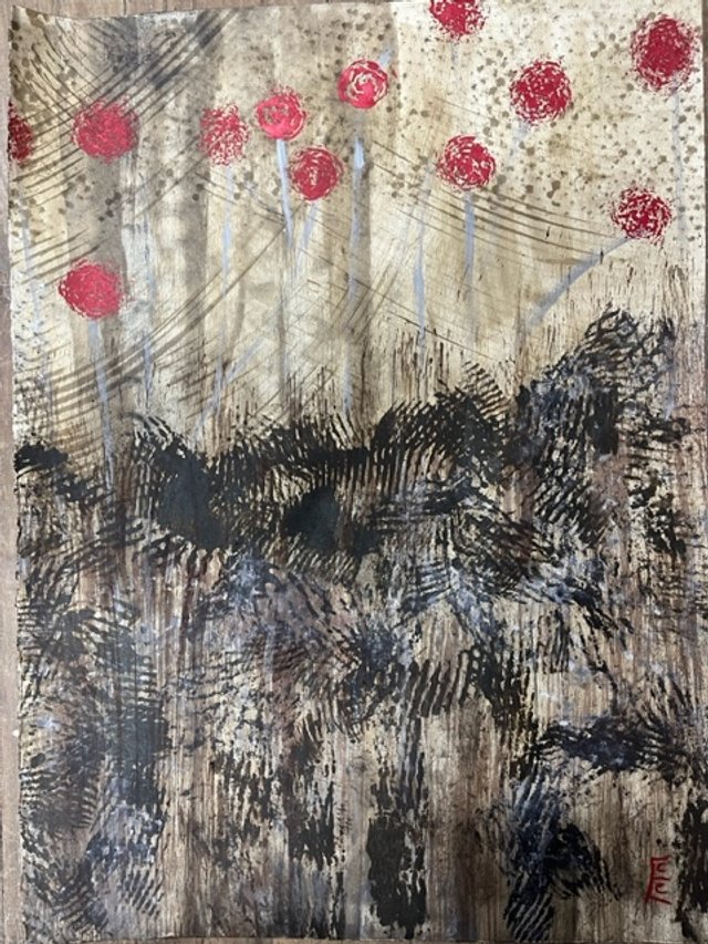 Catherine Engelmeyer Art red circles Japanese ink.jpg