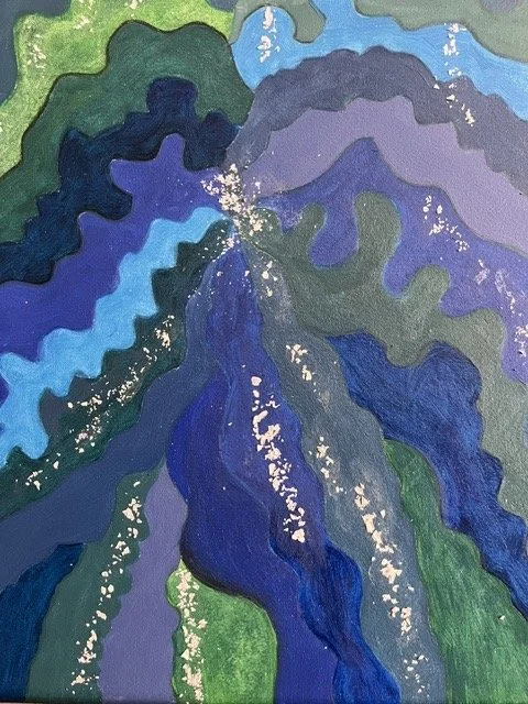 Blue Mountain | 14x18 | Oil on Arches paper & eggshell | $350