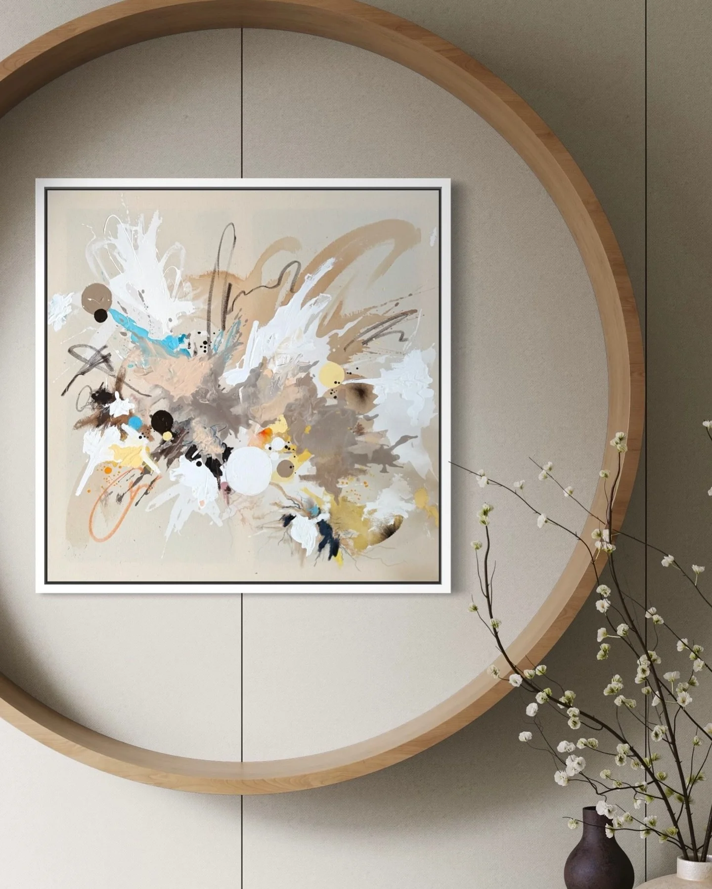 Gentle Rise
80 &times; 80 cm &middot; Mixed media auf roher Baumwolle

Grounded energy, soft strength, quiet confidence. 🤎
Ein Werk, das W&auml;rme, Tiefe und Pers&ouml;nlichkeit ausstrahlt &ndash; verf&uuml;gbar zum Kauf. ✨
Rahmen frei w&auml;hlbar