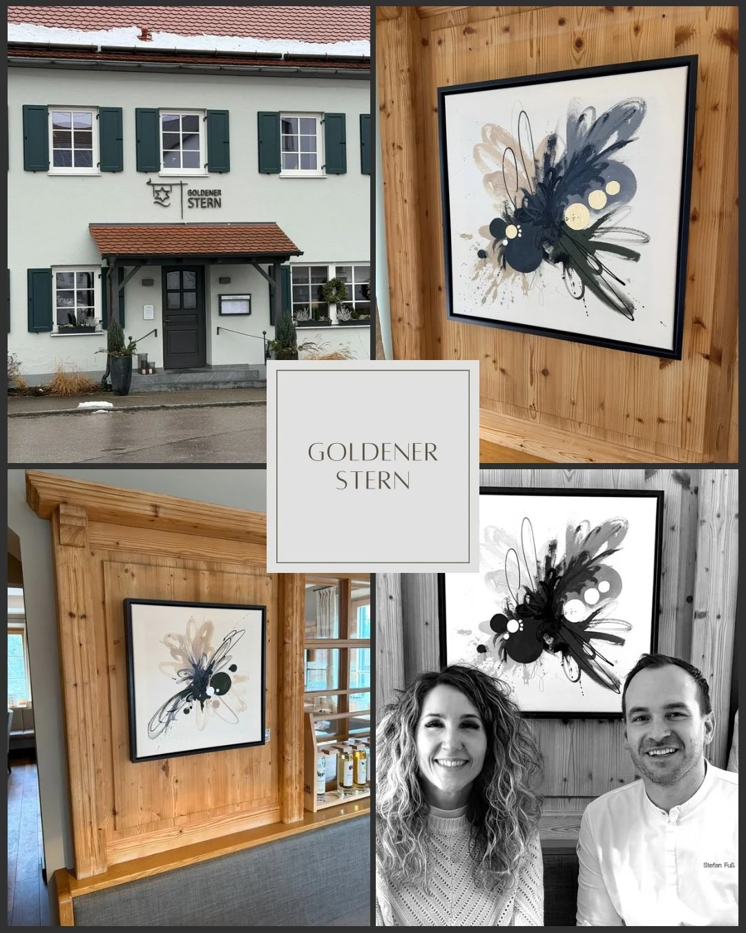 F&uuml;r das Casual Fine Dining Restaurant Goldener Stern durfte ich drei Arbeiten kreieren, die sich farblich perfekt ins Interior einf&uuml;gen und trotzdem ihre eigene Pr&auml;senz behalten. ✨

Zwischen Gespr&auml;chen und kulinarischen Momenten e