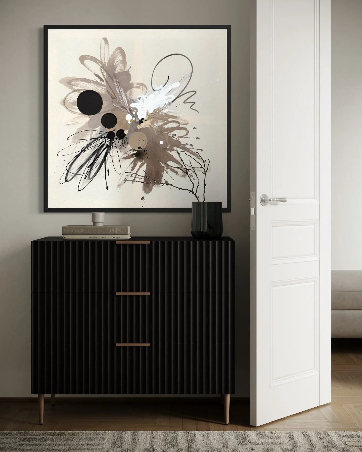 R&eacute;union - 80 x 80 cm - Mixed media auf roher Baumwolle

Kontrast und Ruhe. Bewegung und Stabilit&auml;t.
Jede Begegnung hinterl&auml;sst eine Spur: leise oder laut, aber nie bedeutungslos.

Ein Bild mit Tiefe, klar, modern und zugleich emotion