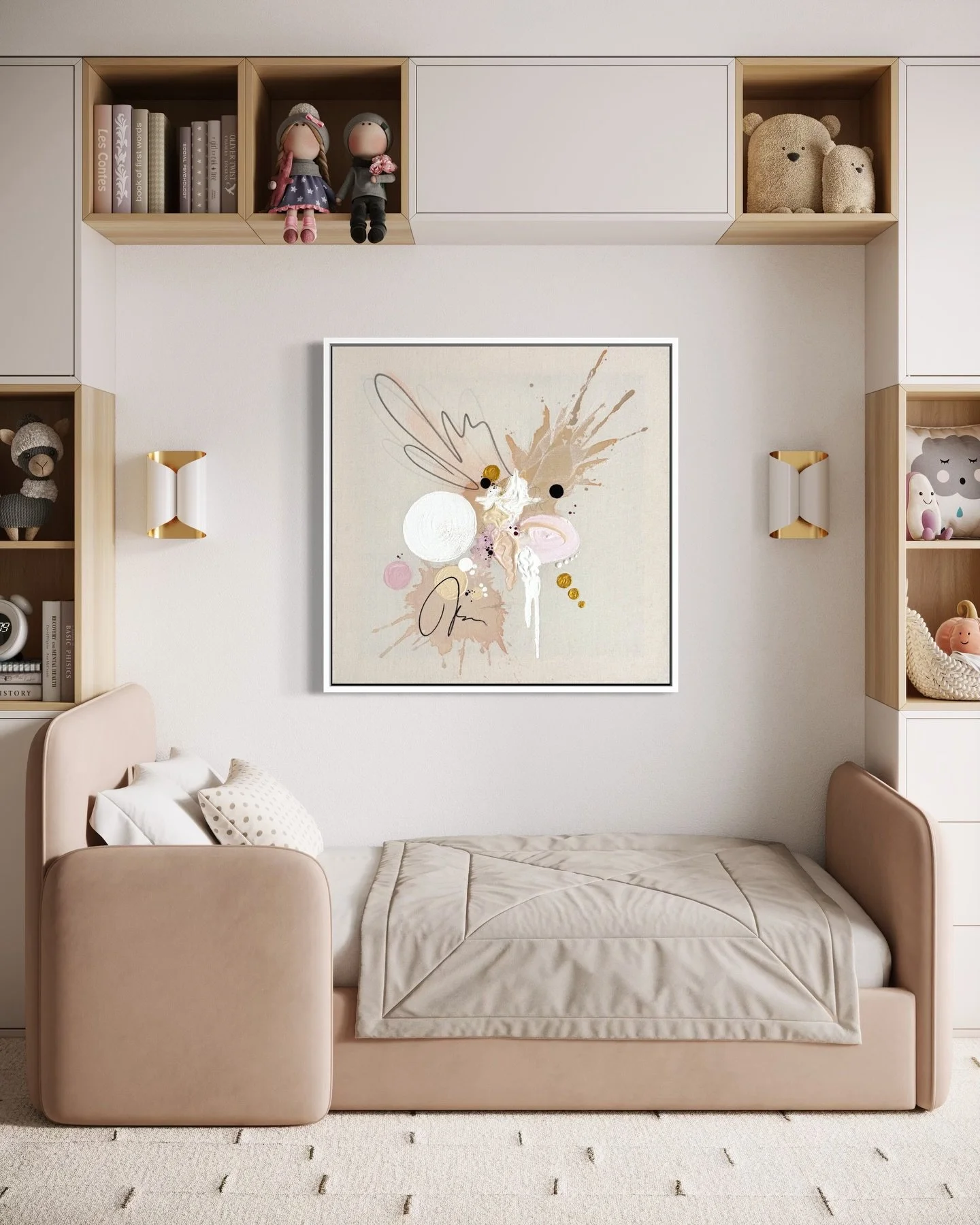 New and already sold.
Little light - 80 x 80 cm - Mixed media auf roher Baumwolle

Art for little personalities.
Kunst, die mitw&auml;chst, nicht einfach nur Deko f&uuml;rs Kinderzimmer.✨

Ich habe mich riesig gefreut, mein erstes Werk f&uuml;r ein K