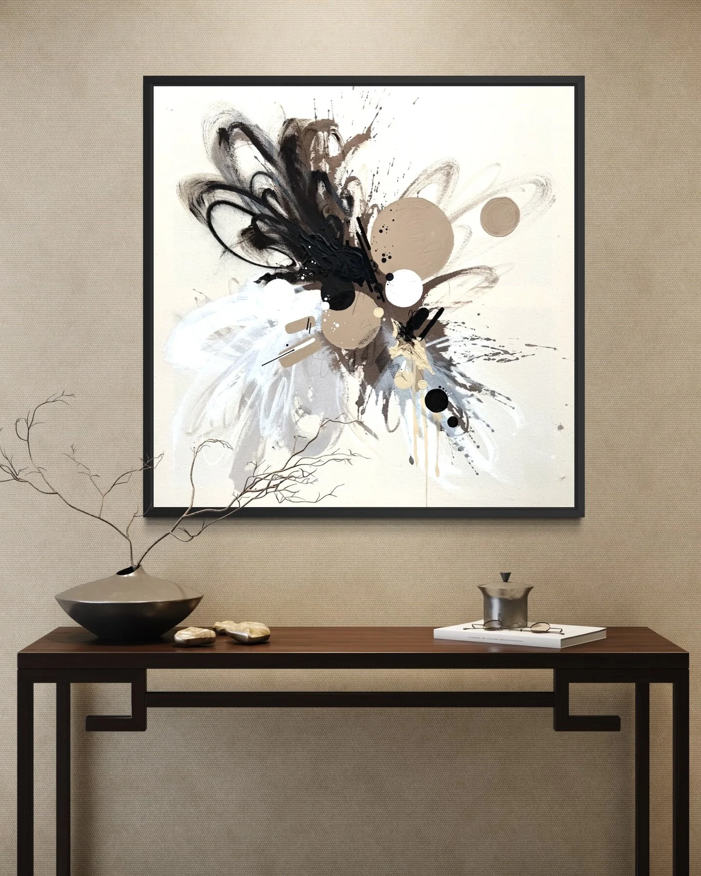 Feeling - 80 x 80 cm - Mixed media auf roher Baumwolle

Feeling &ndash; zwischen Ruhe und Spannung
Some pieces don&rsquo;t shout, they pull you in.

Dieses Werk lebt von Kontrasten.✨
Braun- und Beiget&ouml;ne treffen auf Bewegung, Tiefe und kleine, b