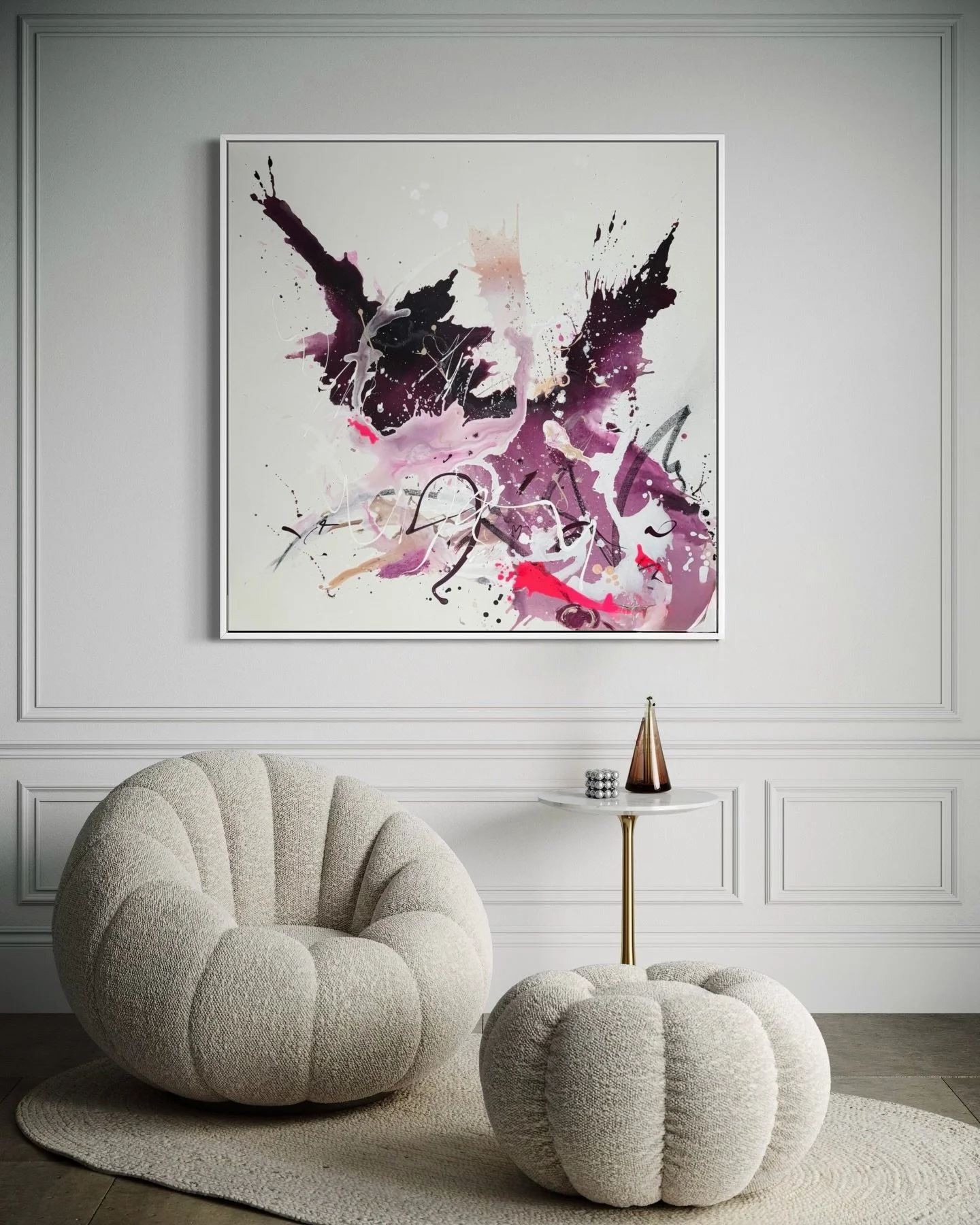 Sweet Love 💜 - 100 x 100 cm - Mixed media auf roher Baumwolle

Its a Statement Piece.✨

Dieses Original ist aktuell verf&uuml;gbar.
Wenn du Interesse hast oder es dir an deiner eigenen Wand vorstellen m&ouml;chtest, schreib mir gerne direkt. Ich fre
