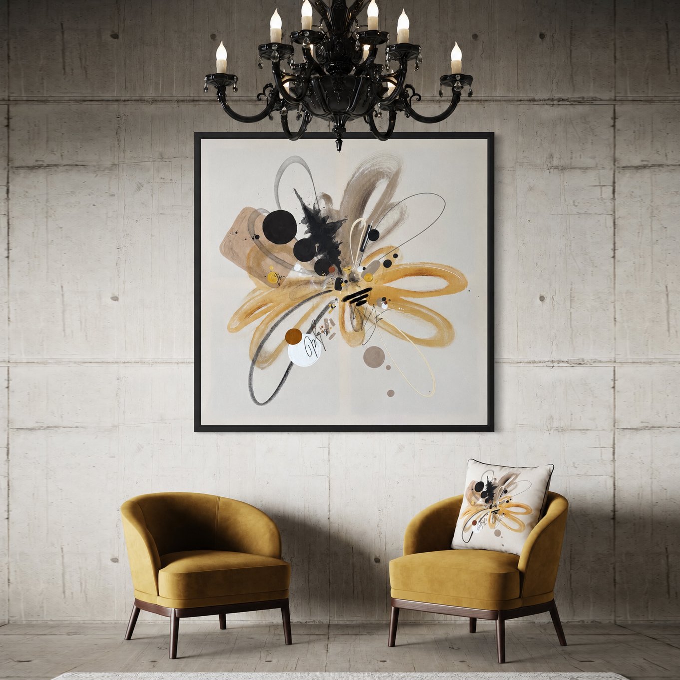 Golden Eye 104cm x 104cm