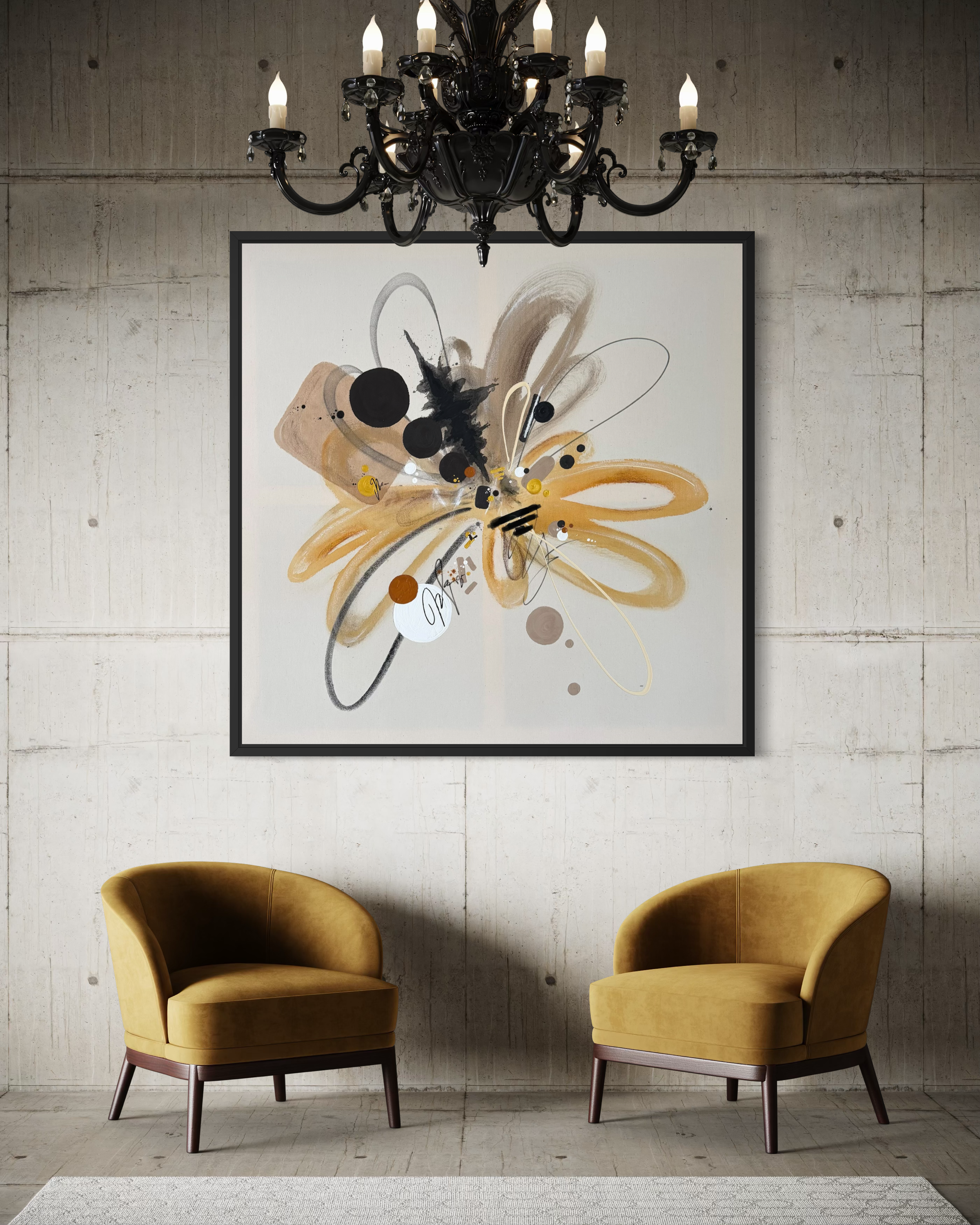 Golden Eye 104cm x 104cm