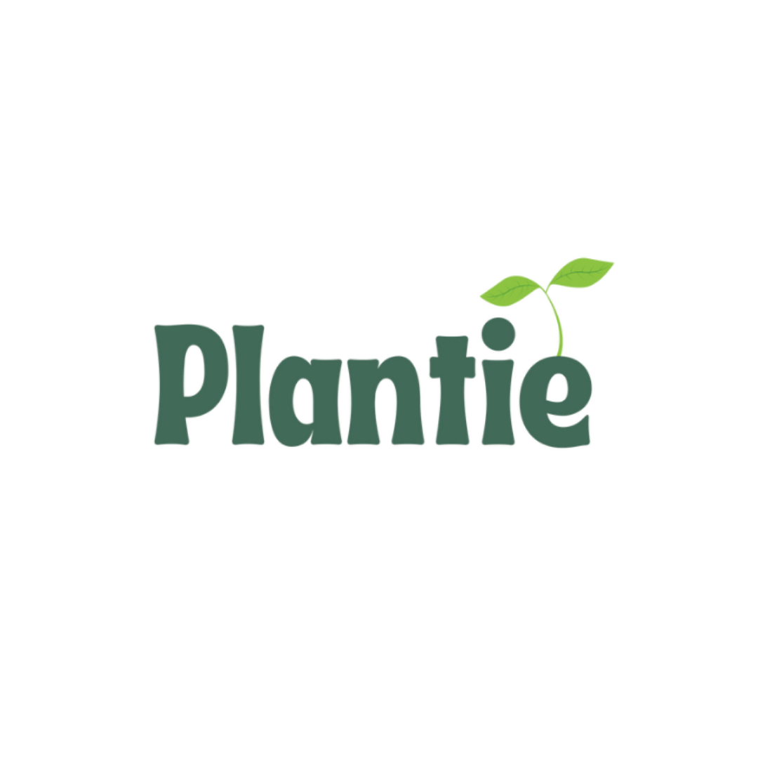 The image features the word 'Plantie' with a small green plant sprout growing from the letter 'i'.