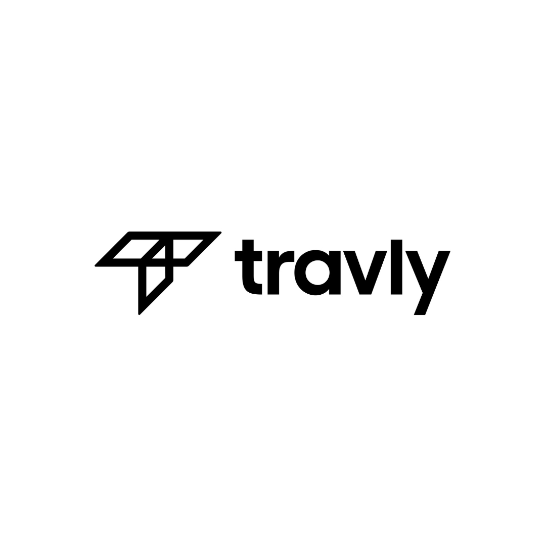 The logo of Trably, featuring a stylized geometric paper airplane icon and the word 'trably' in lowercase letters.