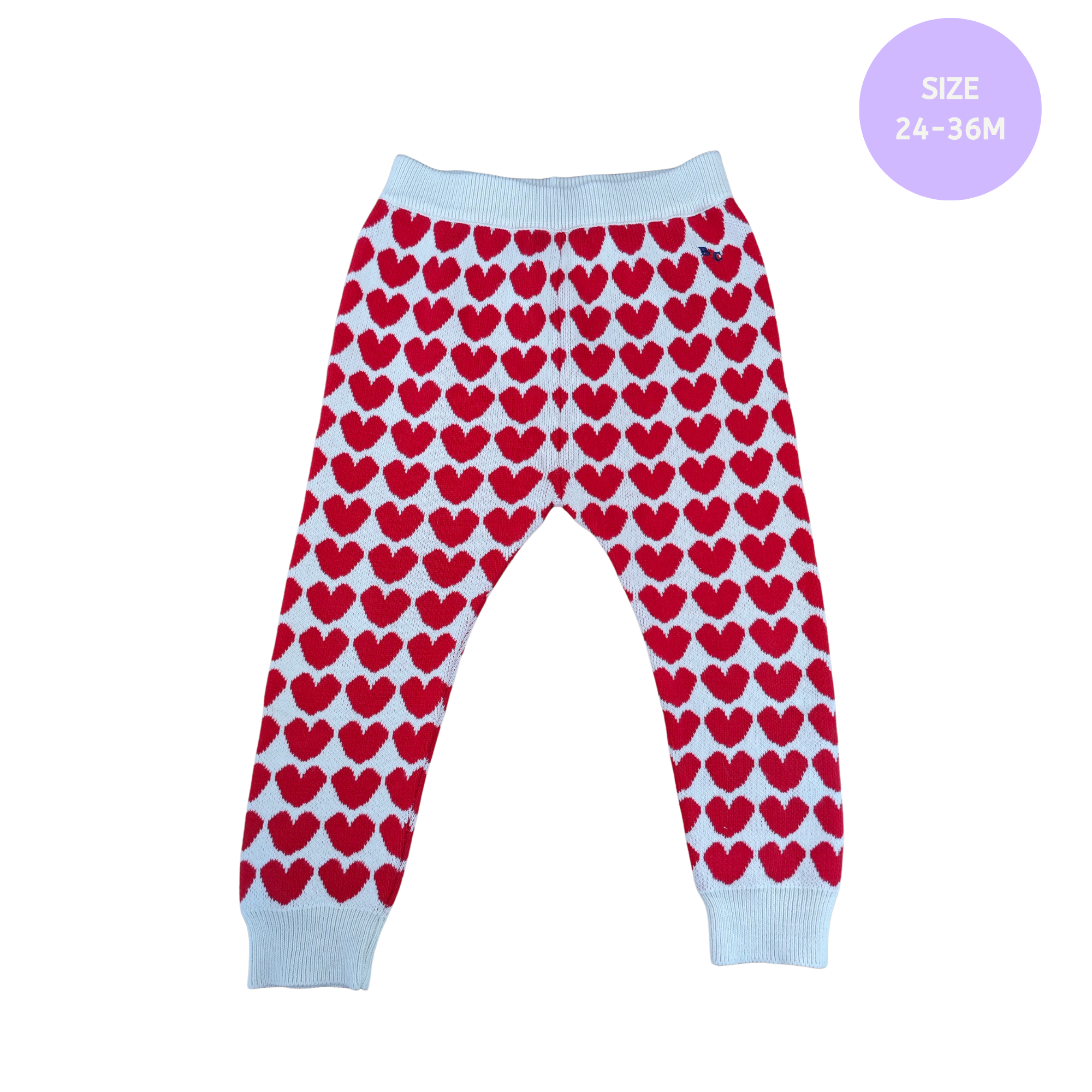 Bobo Choses Hearts All Over Knit Trousers