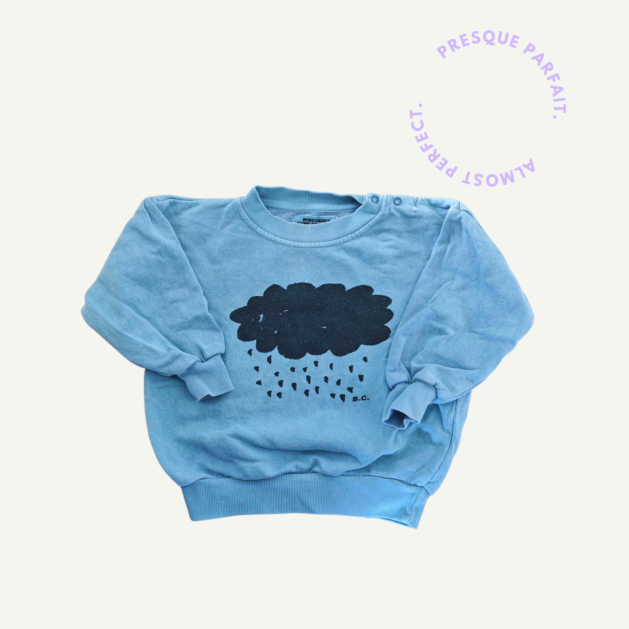 Bobo Choses  Organic Cotton Cloud Sweatshirt Iconic Collection Blue