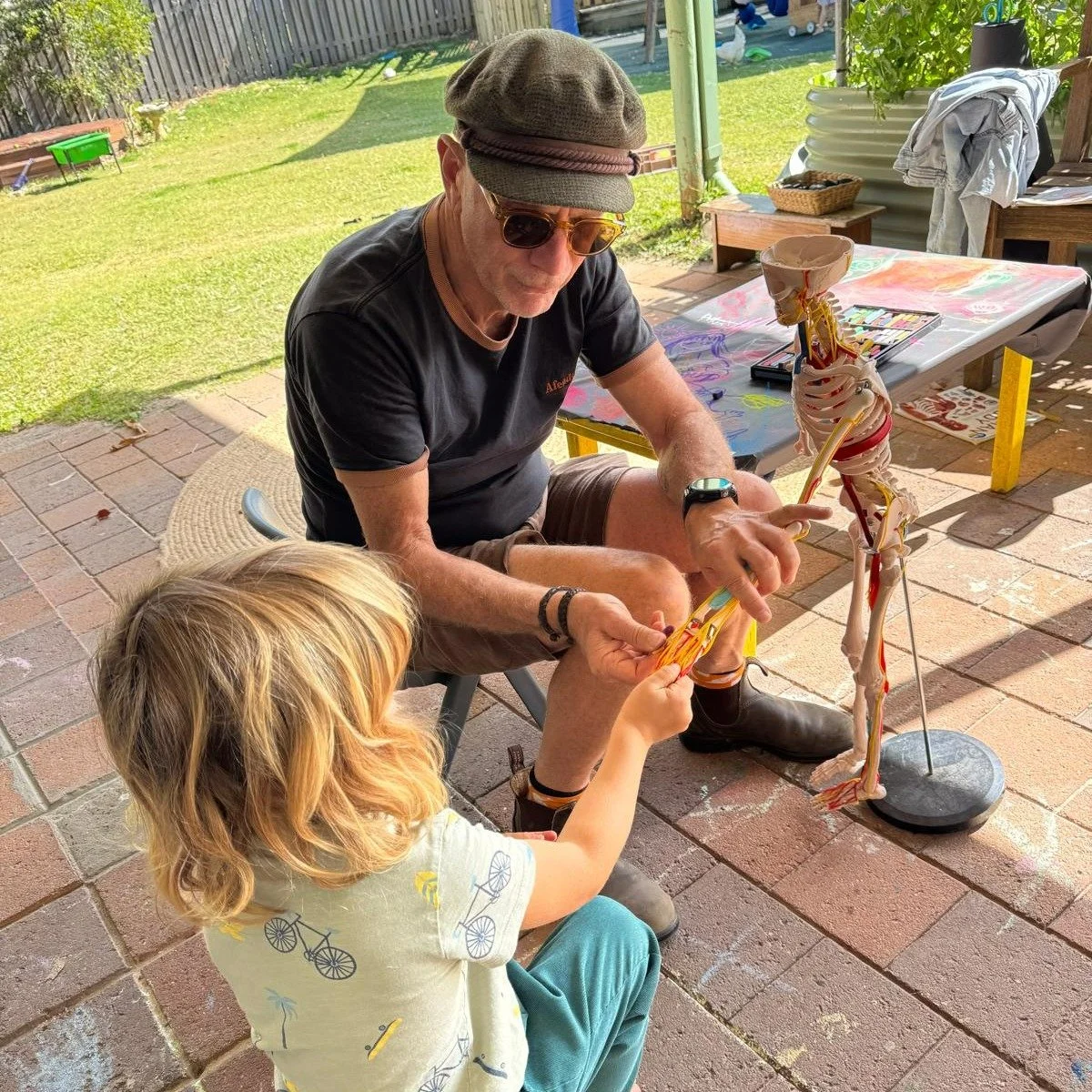 Co-constructive learning in action 💛

On the preschool veranda, something beautiful unfolded.

A child and their Grand Friend sat side by side, exploring a model of the human body. Little hands, curious questions, gentle guidance&hellip; and a whole
