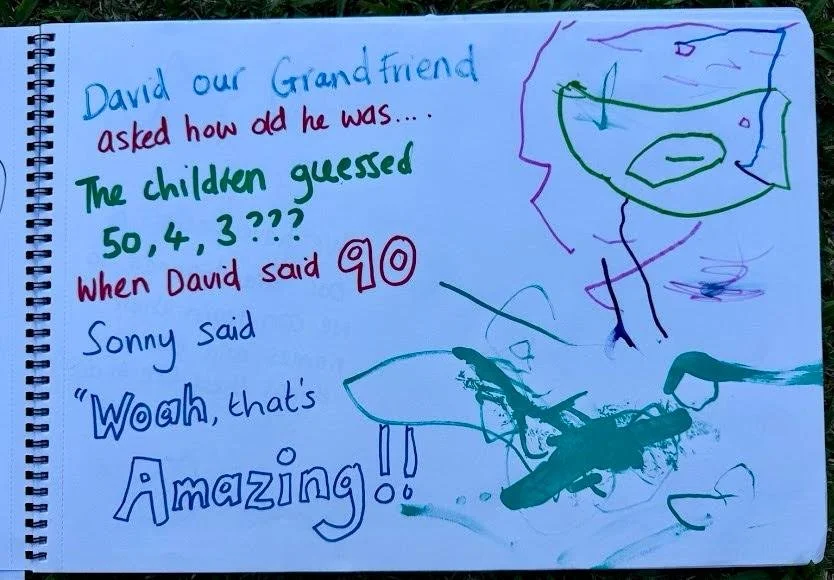 &ldquo;Guess my age!&rdquo; said one of our Grand Friends. 

Answers came quickly: 50&hellip; 4&hellip; 3&hellip; When he said, &lsquo;90,&rsquo; one child&rsquo;s reaction was, &lsquo;Wooah, that&rsquo;s AMAZING!&rsquo; ✨

Such a simple moment, but 