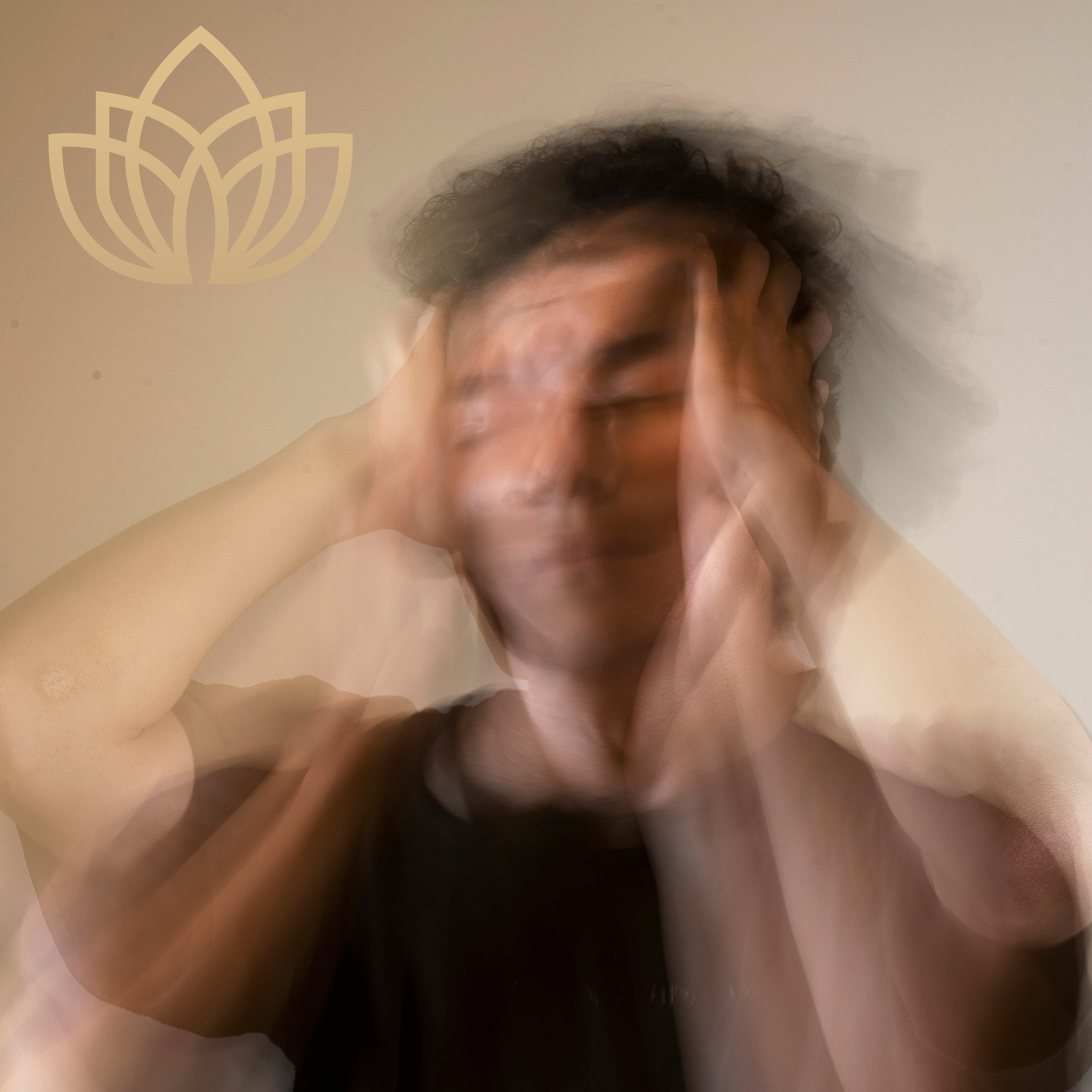 Close-up of face during TRE® tremor phase, showing the body’s natural shaking response releasing tension.