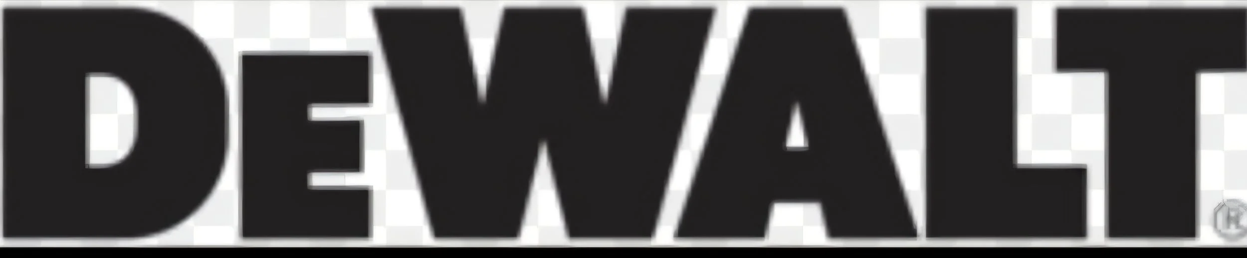 Black text on a white background reading 'DEWALT'.