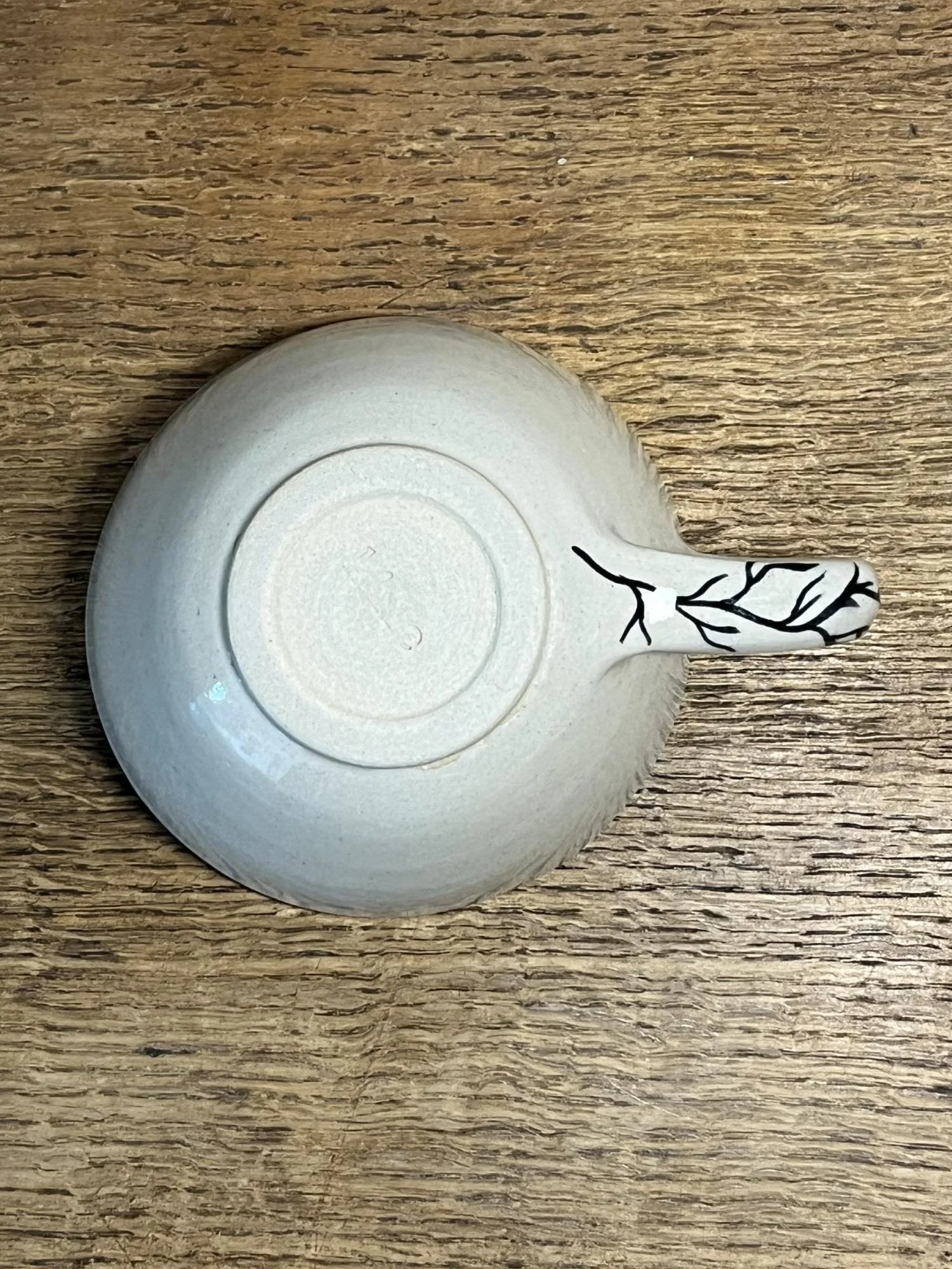Underside of handmade ceramic mug