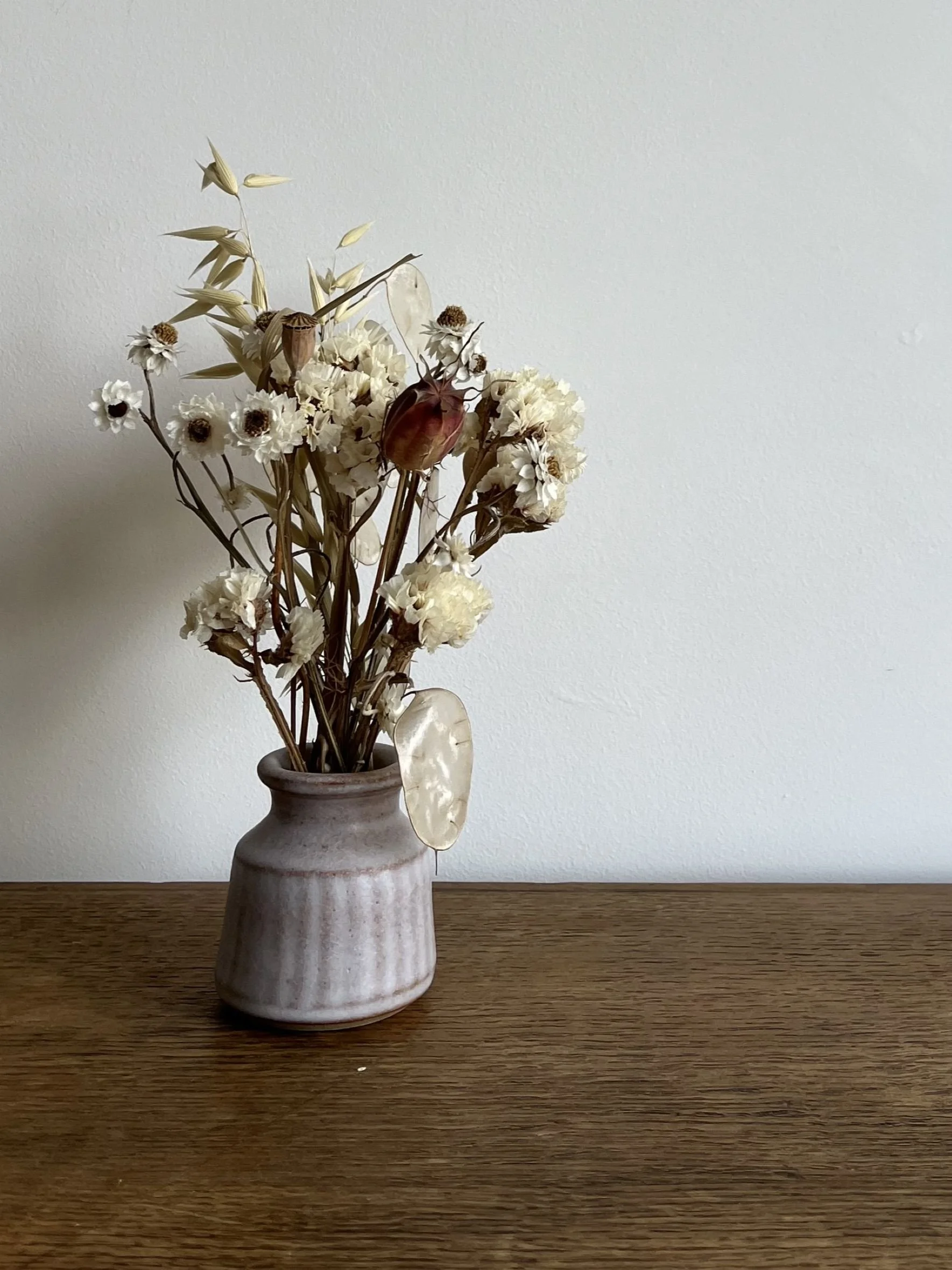 Handmade Ceramic Bud Vase in an Off-White Glaze