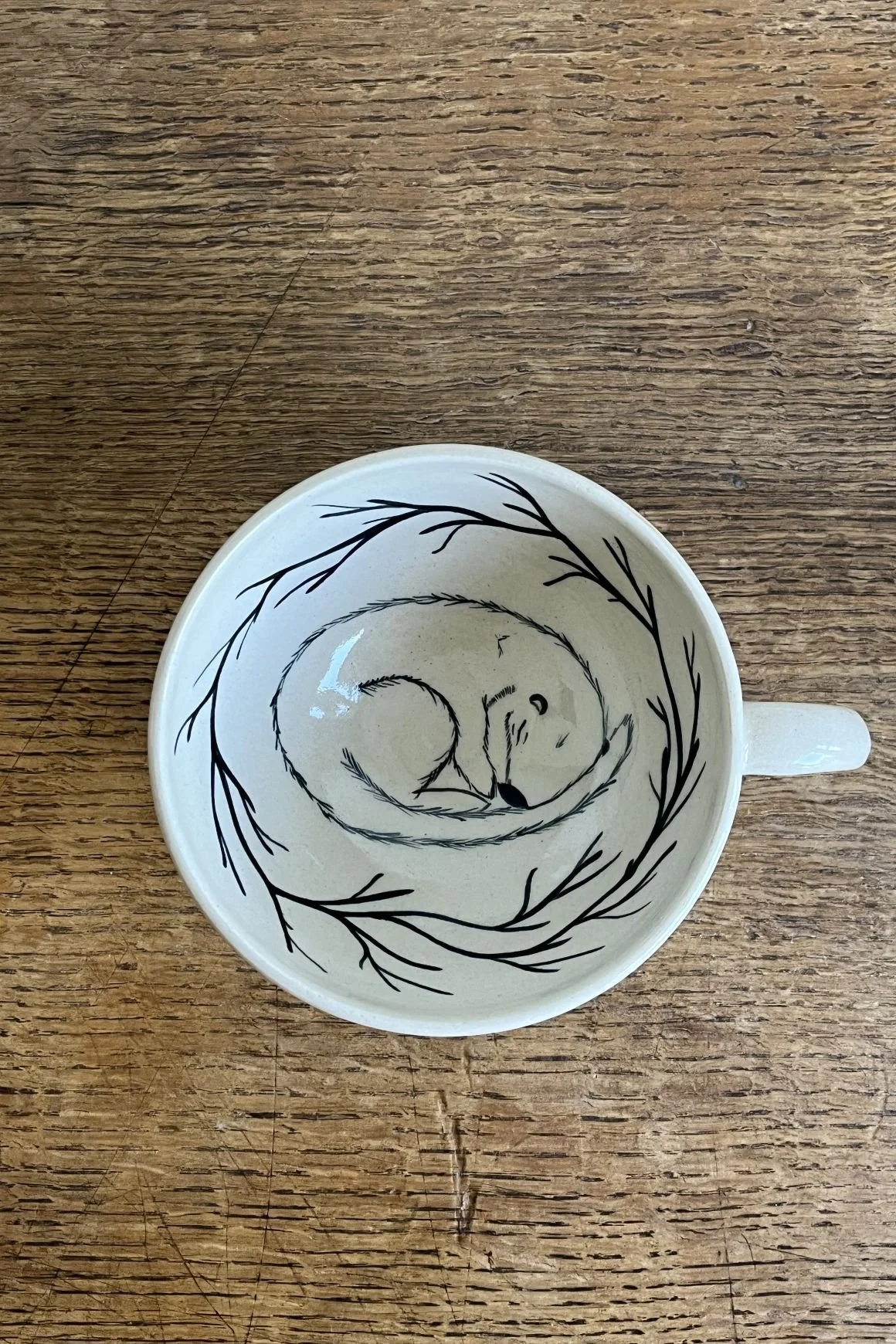 Hand-Painted Ceramic Otter Cup
