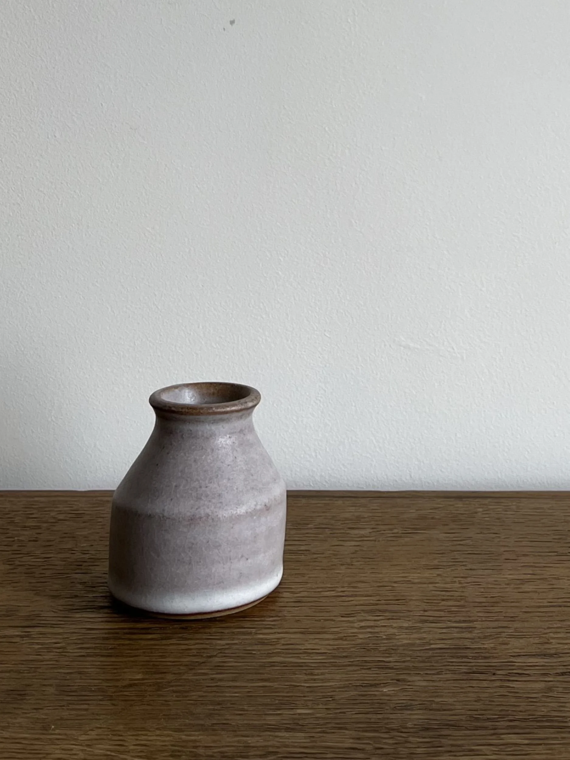 Handmade Ceramic Bud Vase in an Off-White Glaze