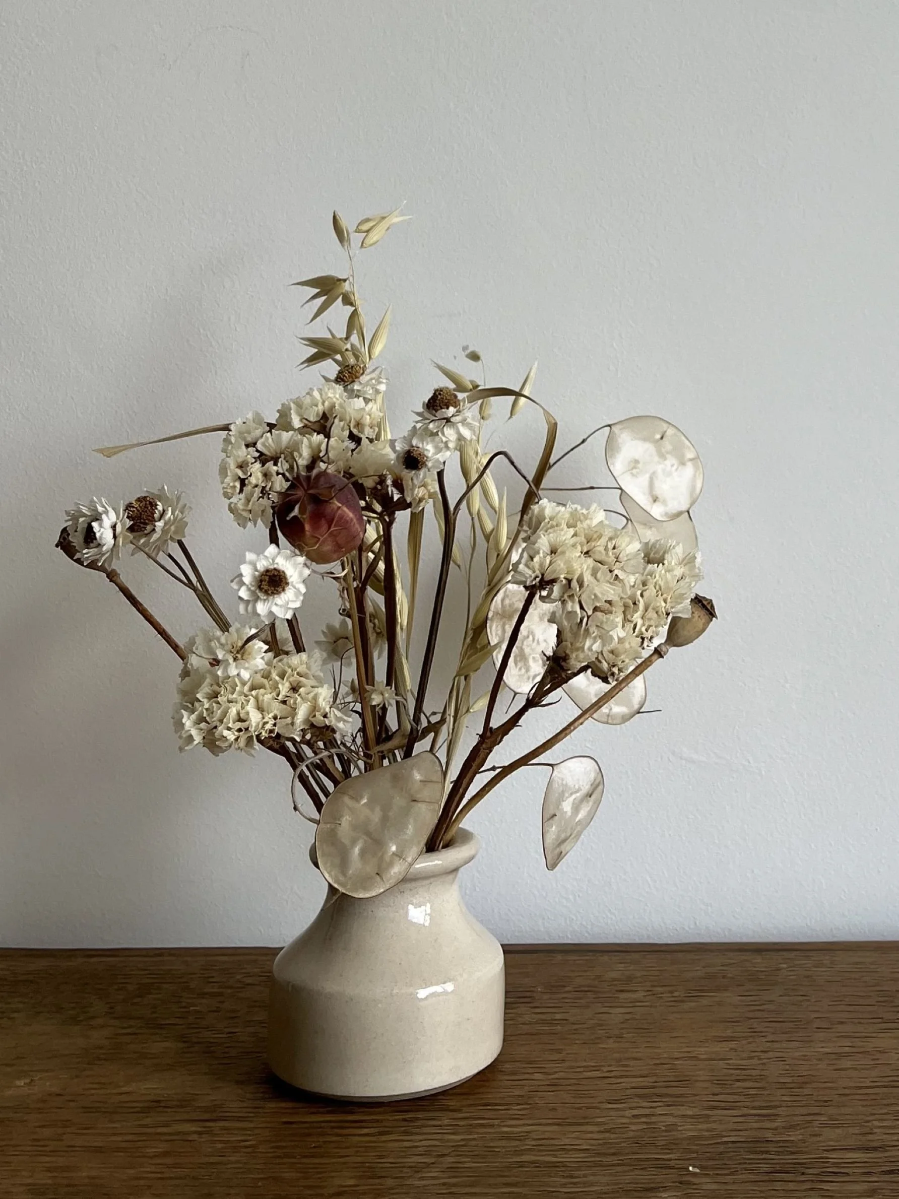 Handmade Ceramic Bud Vase in a Neutral Tone