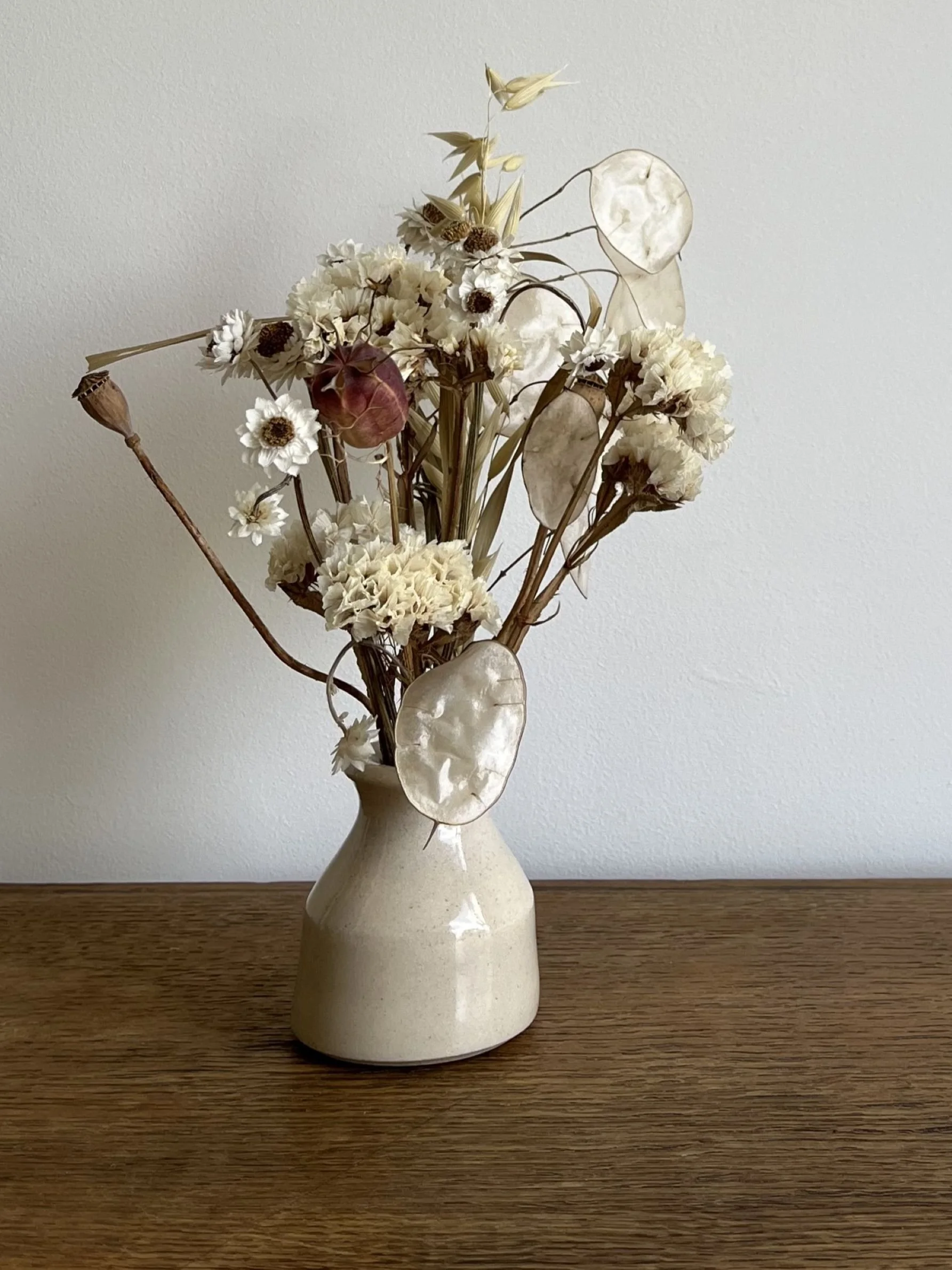 Handmade Ceramic Bud Vase in a Neutral Tone