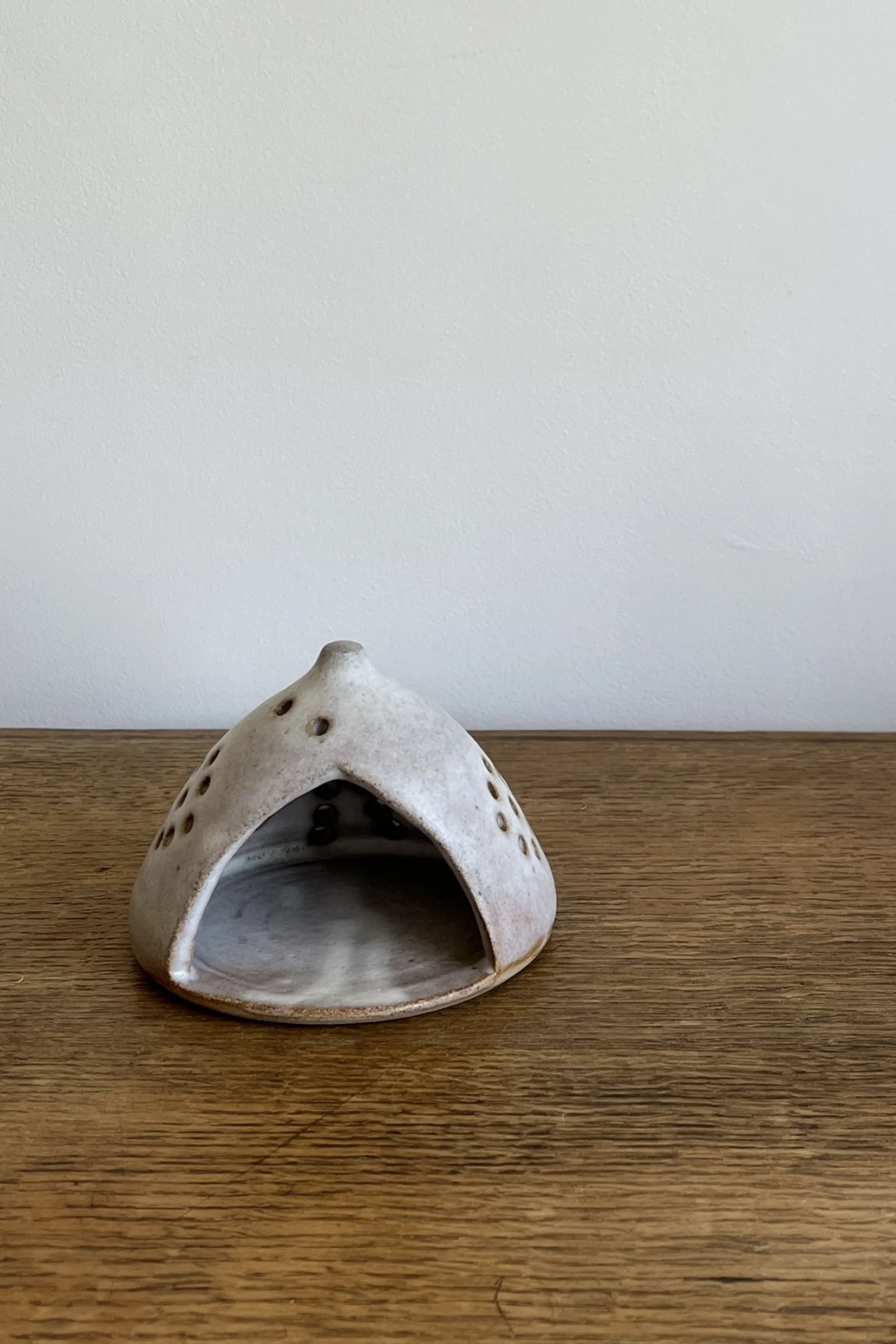 Handmade Stoneware Luminary Lantern.