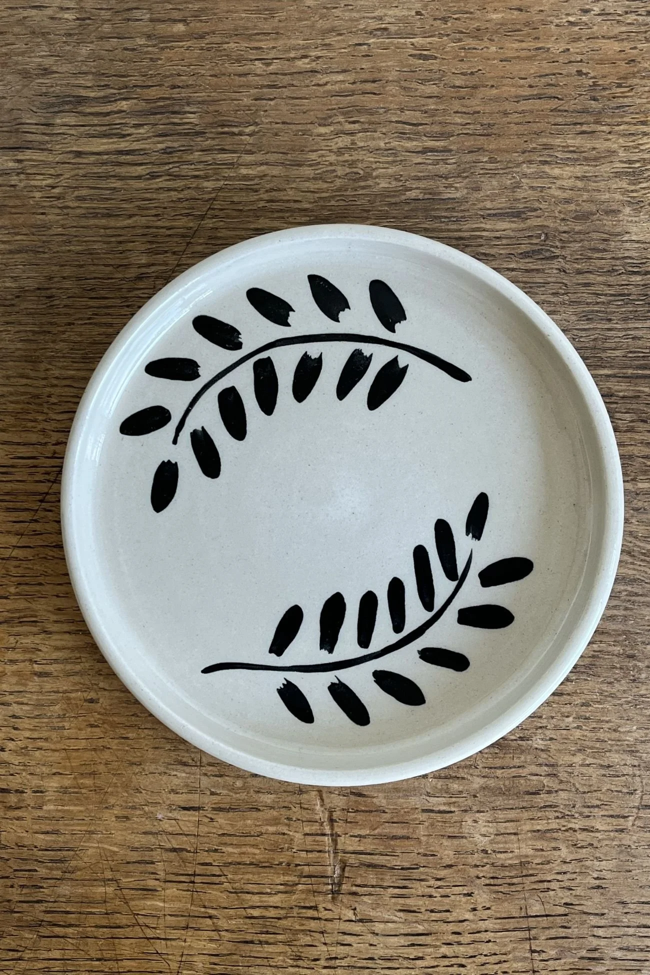 Handmade Ceramic Dessert Plate-Cindered Earth Collection